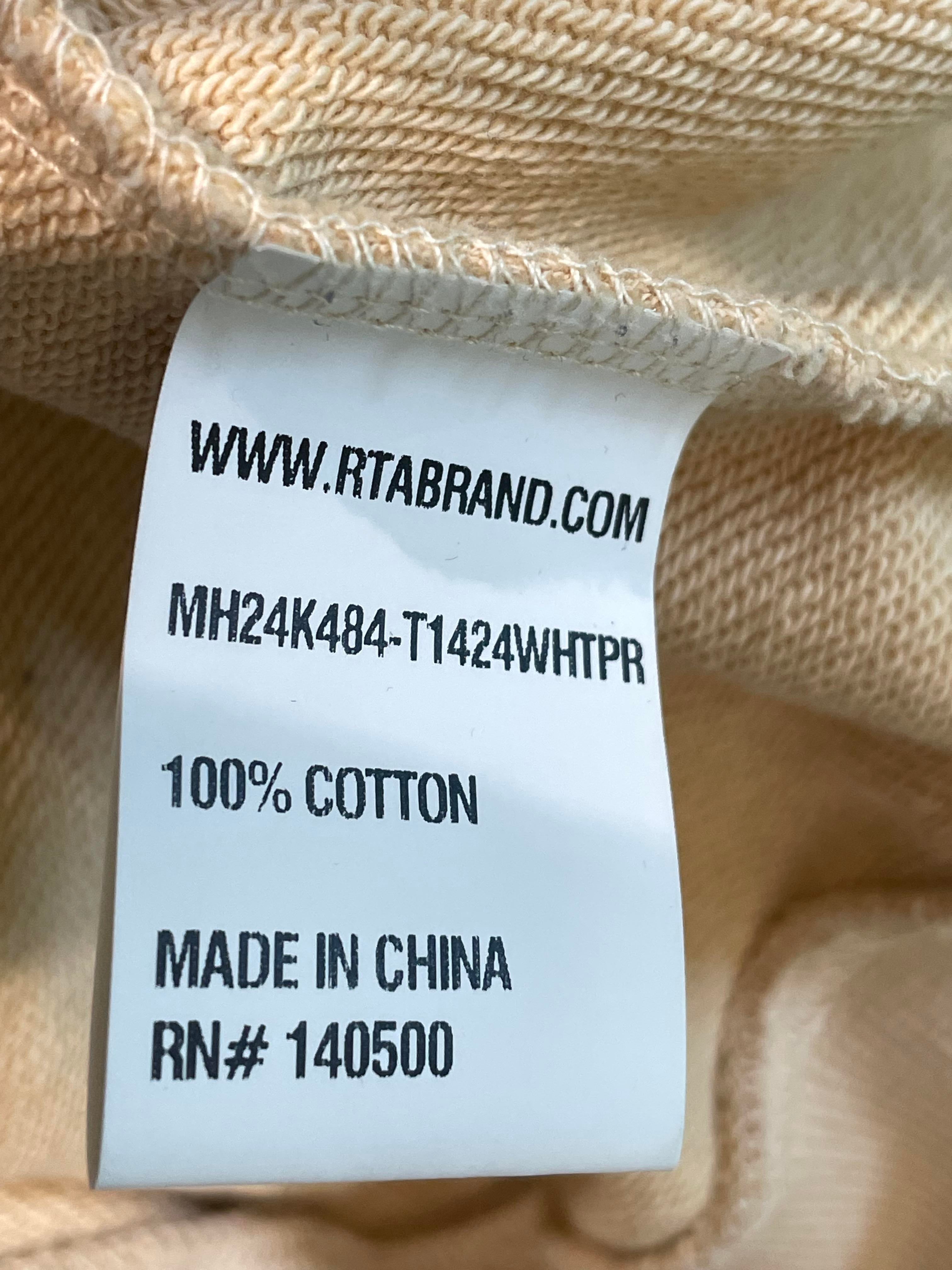 RTA Beige Chest Logo Hoodie