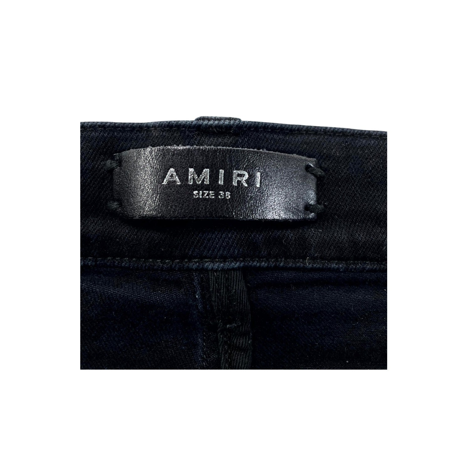 Amiri Paint Splatter Art Patchwork Black Wash Jeans