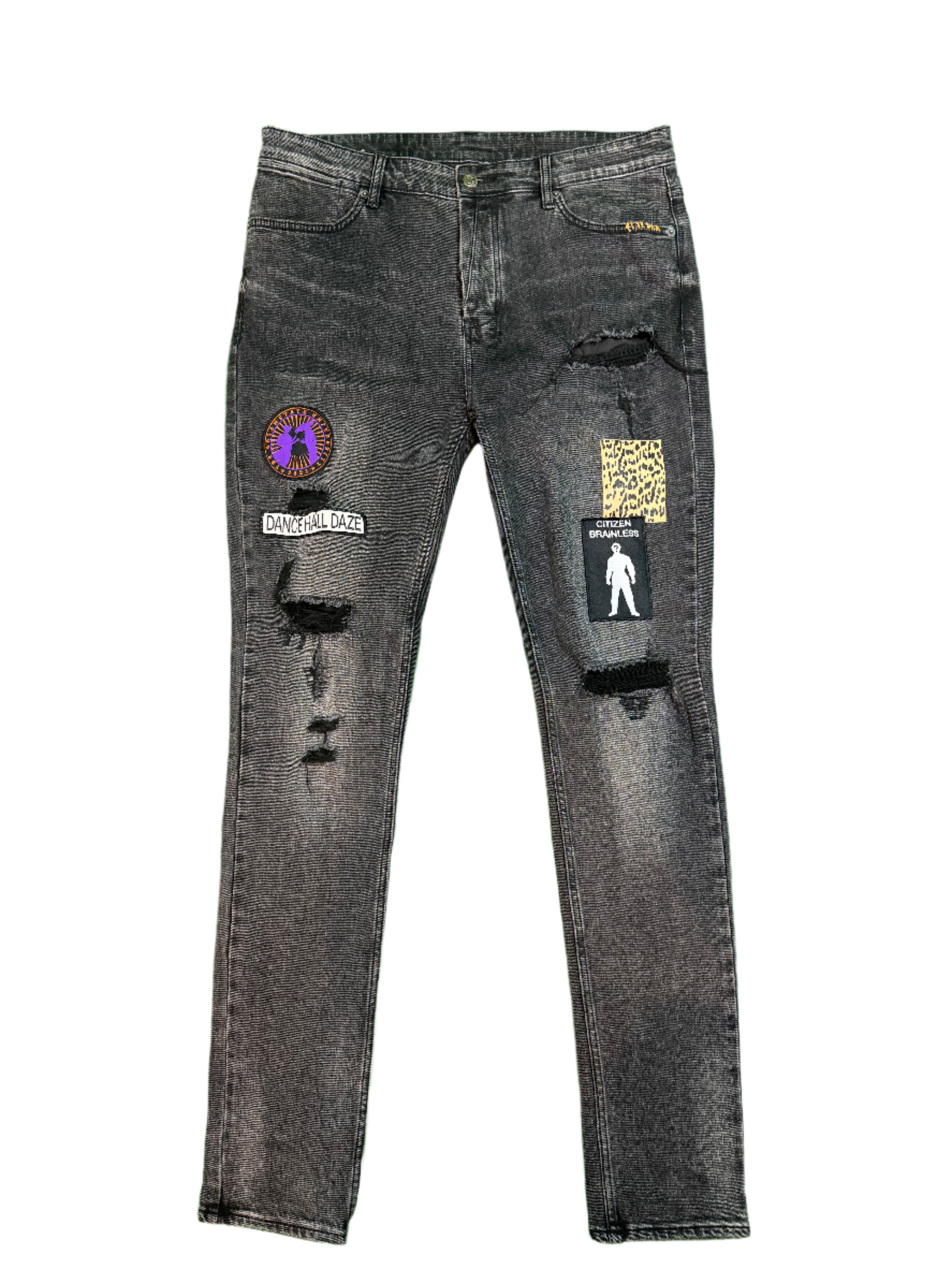Ksubi Light Wash Multi Patch Black Jeans