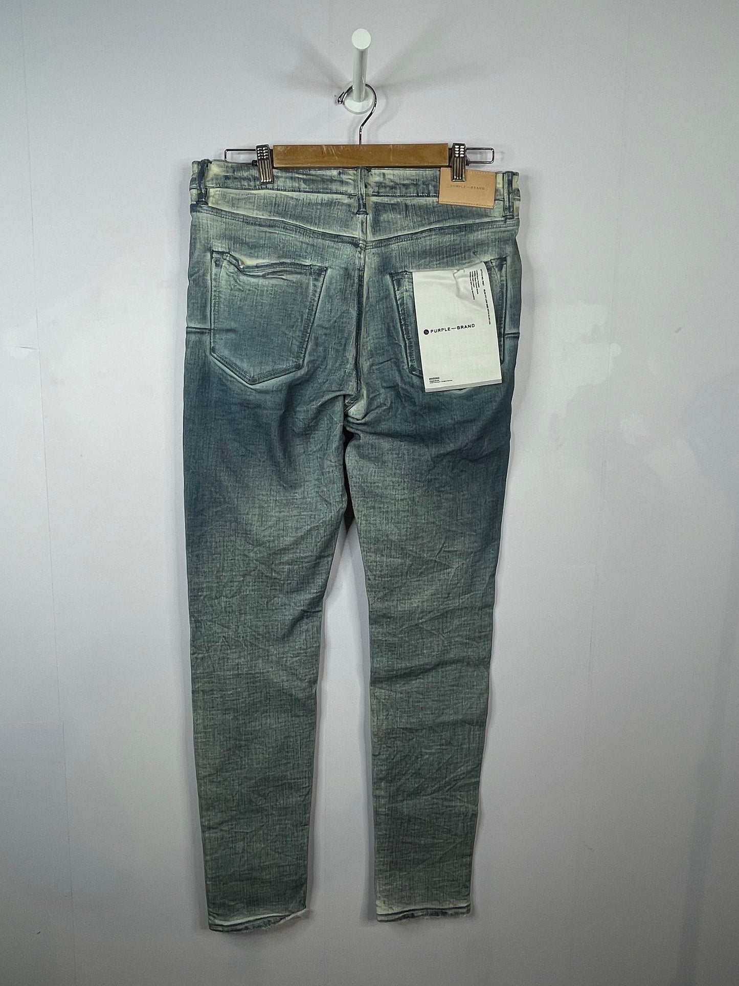 Purple Brand Light Wash Wrinkle Blue Jeans