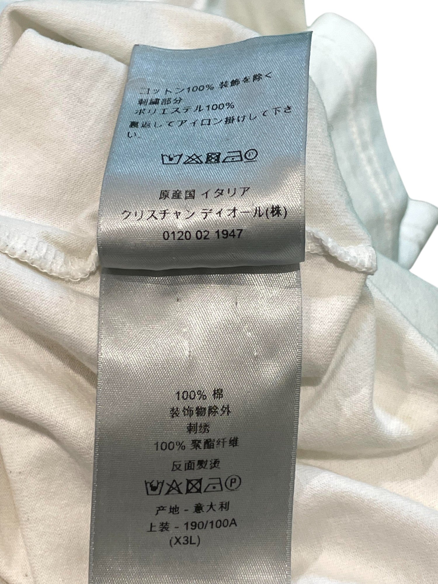 Dior White Black CD Logo T-shirt