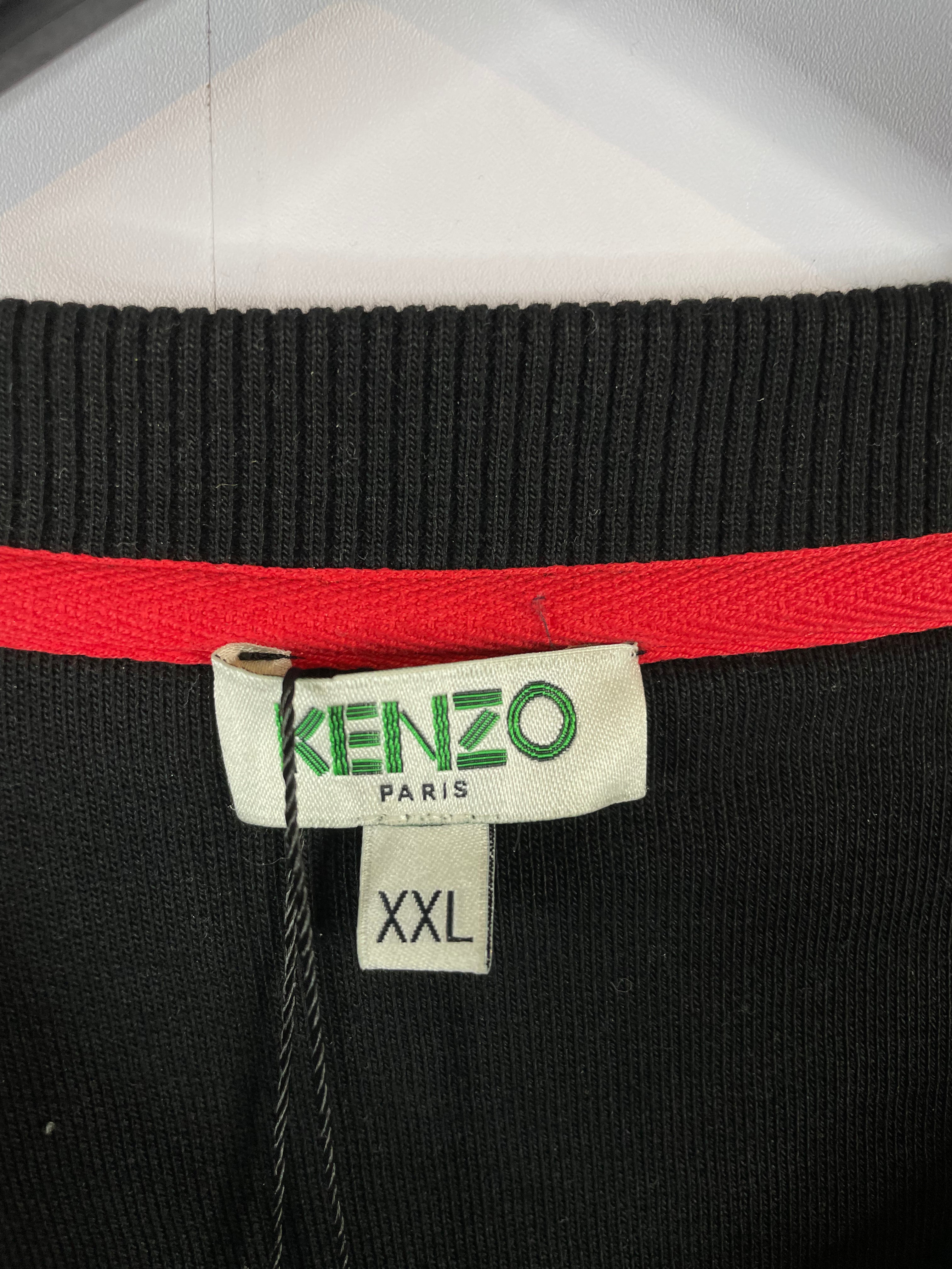 Kenzo Paris Tiger Crewneck Black Red Blue Used XXL