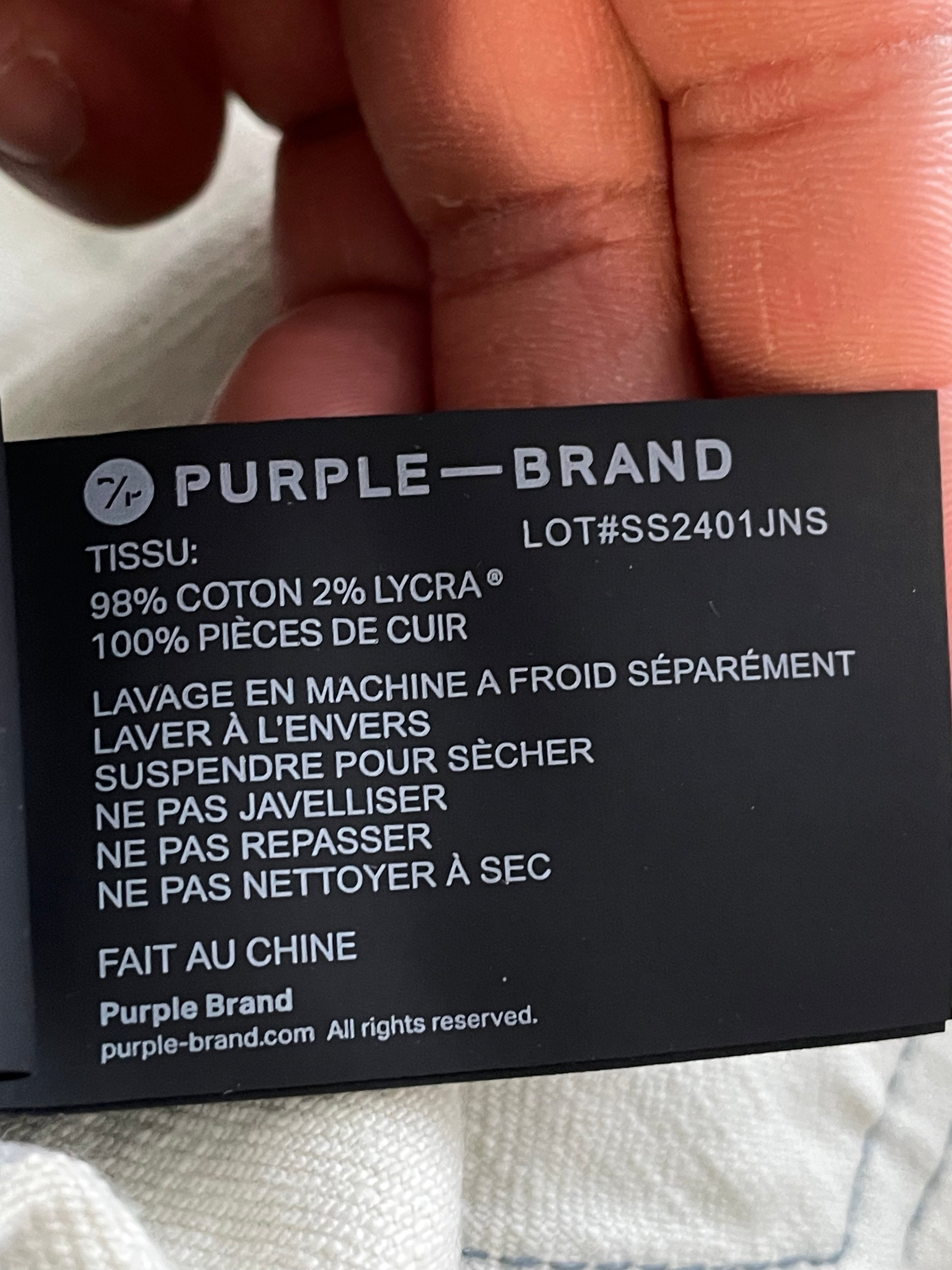 Purple Brand Light Wash Wrinkle Blue Jeans