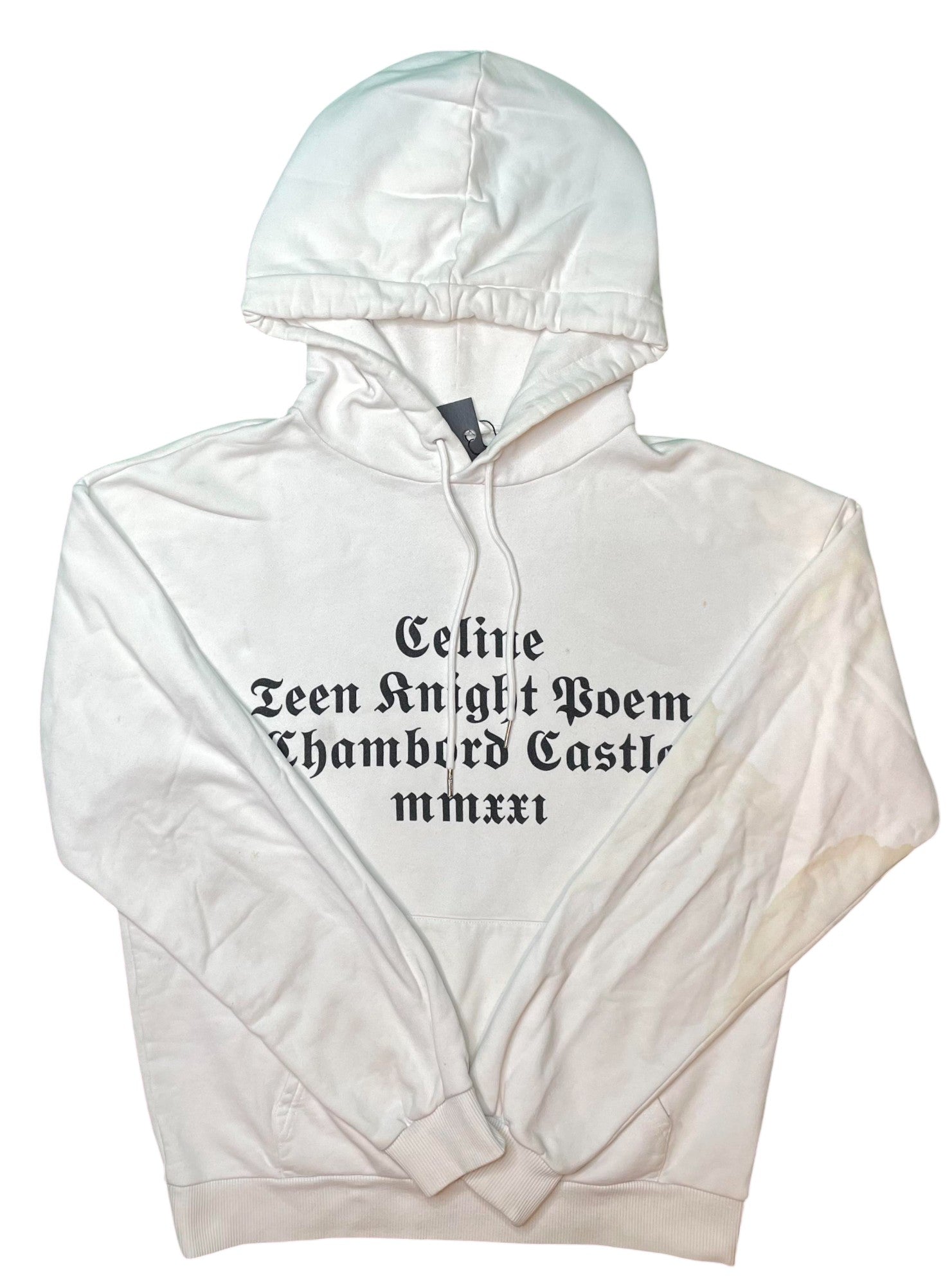 Celine Castle Hoodie White Black