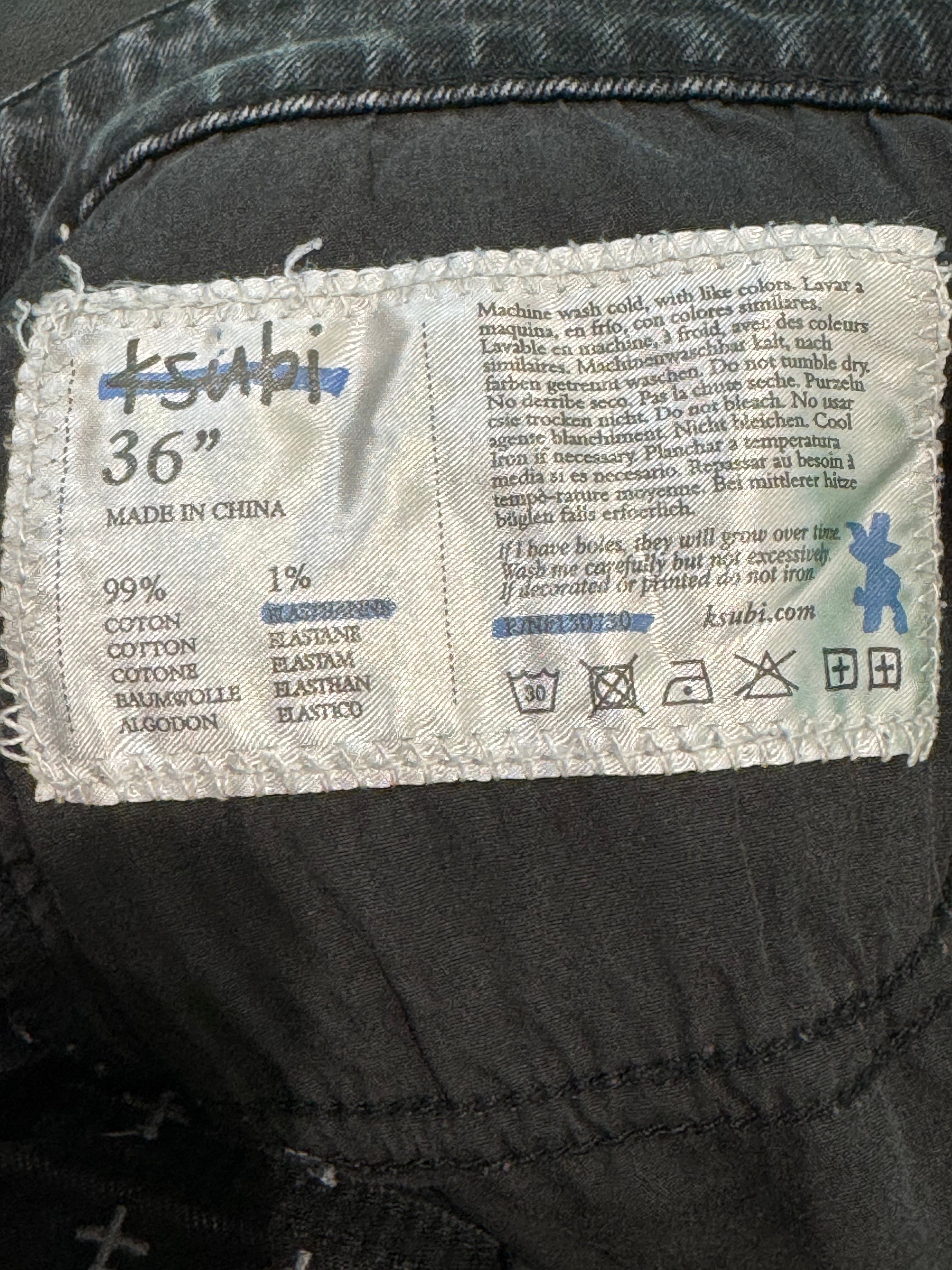 Ksubi Light Wash Multi Patch Black Jeans