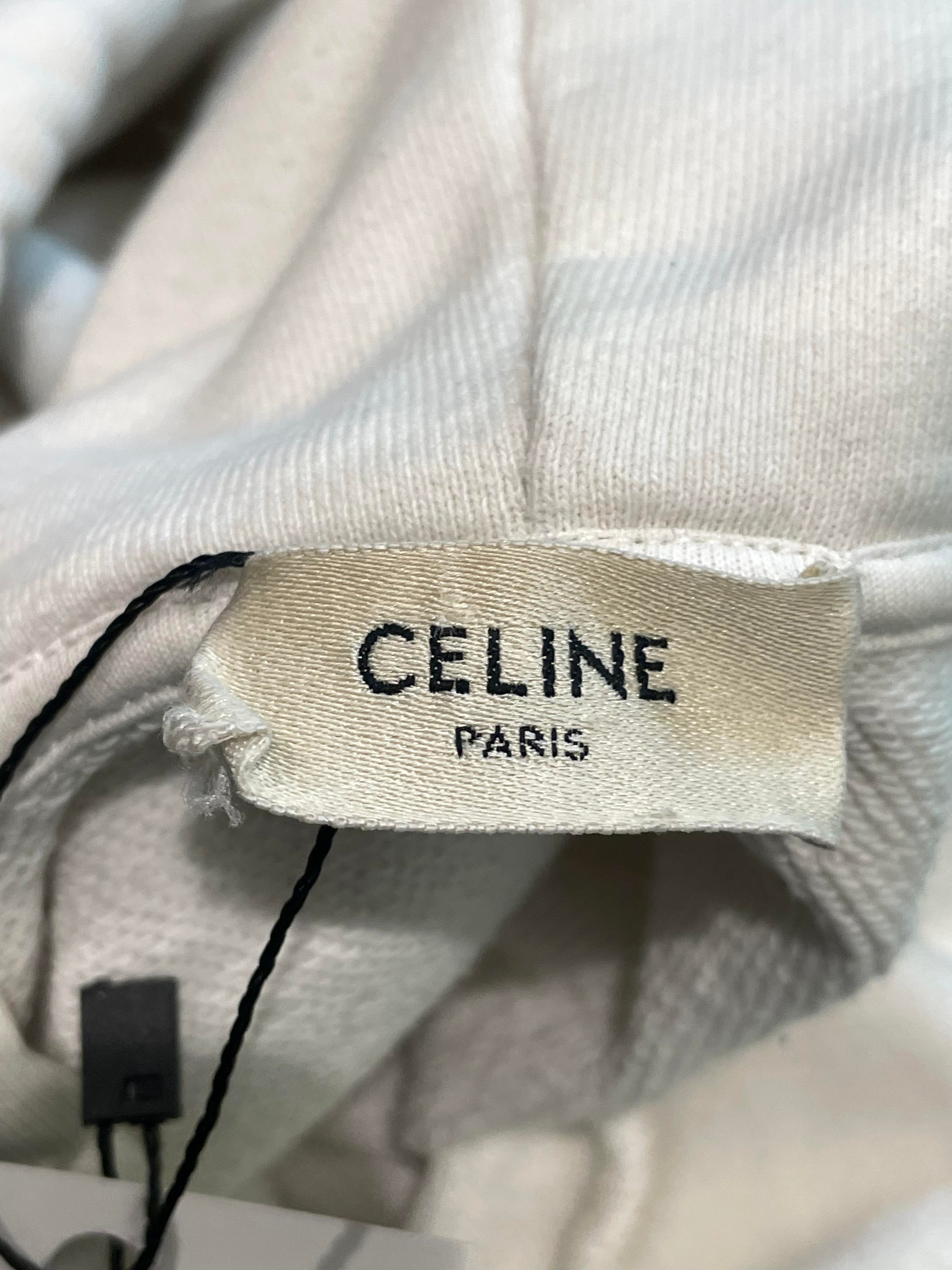 Celine Castle Hoodie White Black