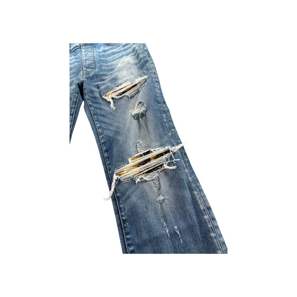 Amiri "MX1" Aloha Patch Light Wash Jeans