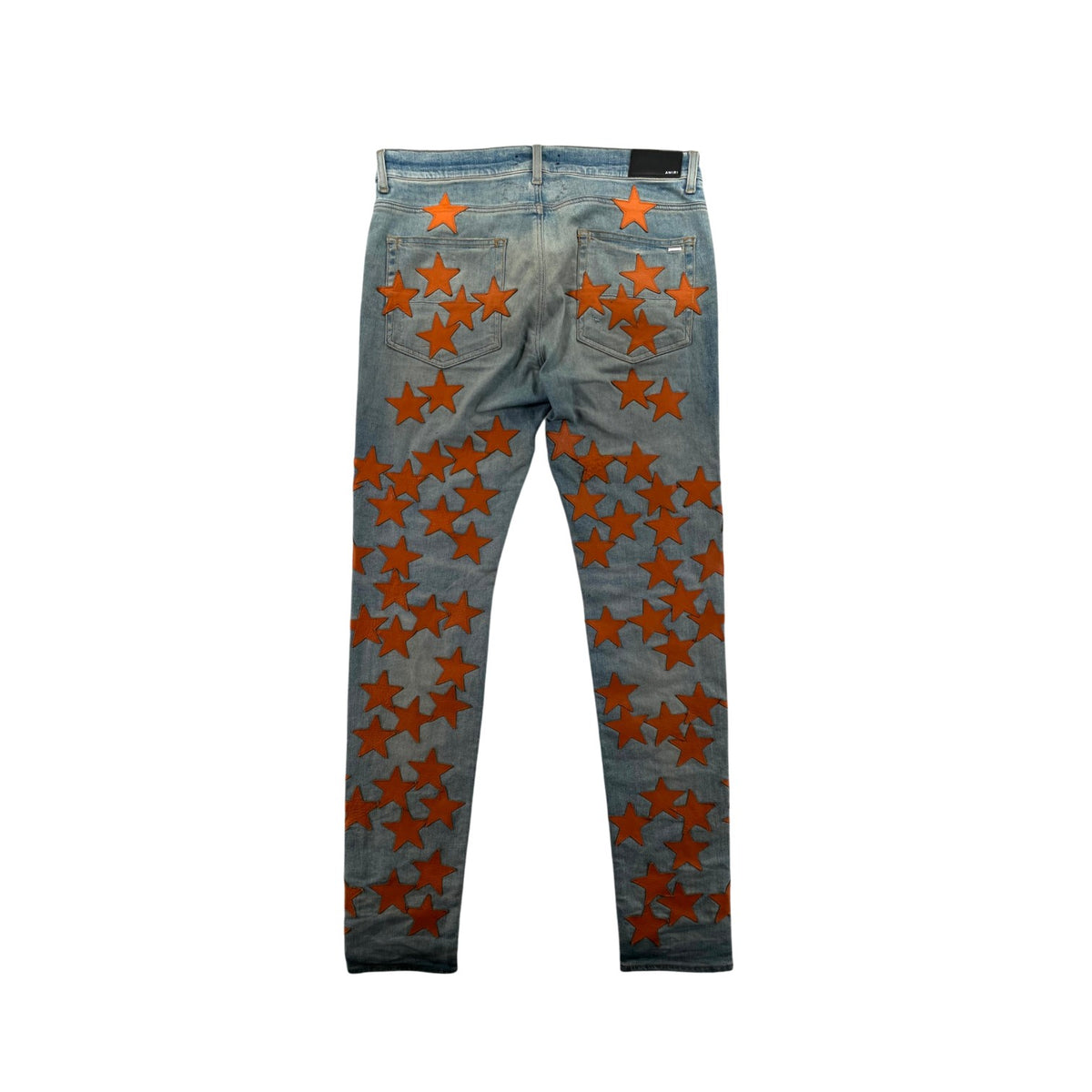 Amiri Chemist Stars Light Wash & Orange Jeans