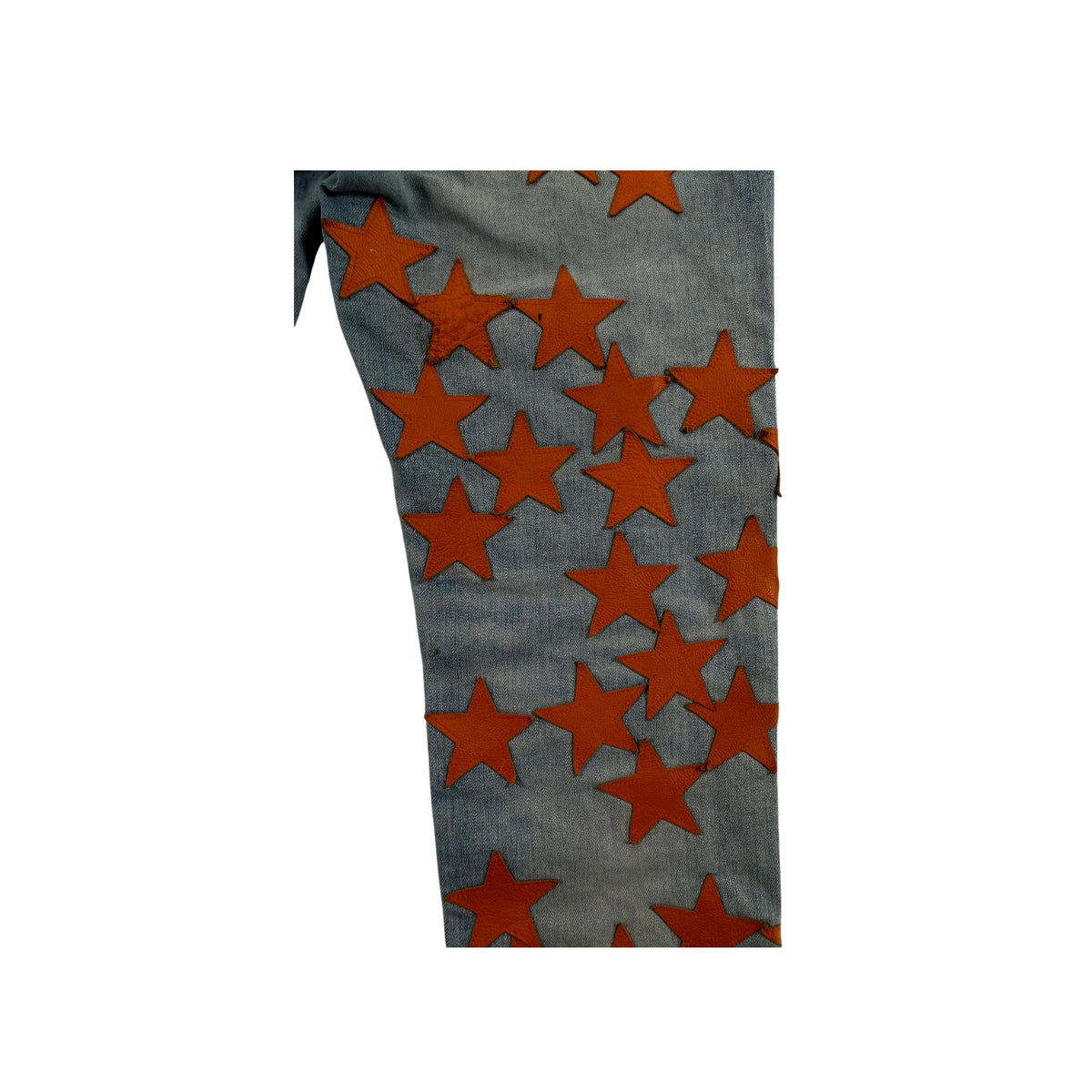 Amiri Chemist Stars Light Wash & Orange Jeans
