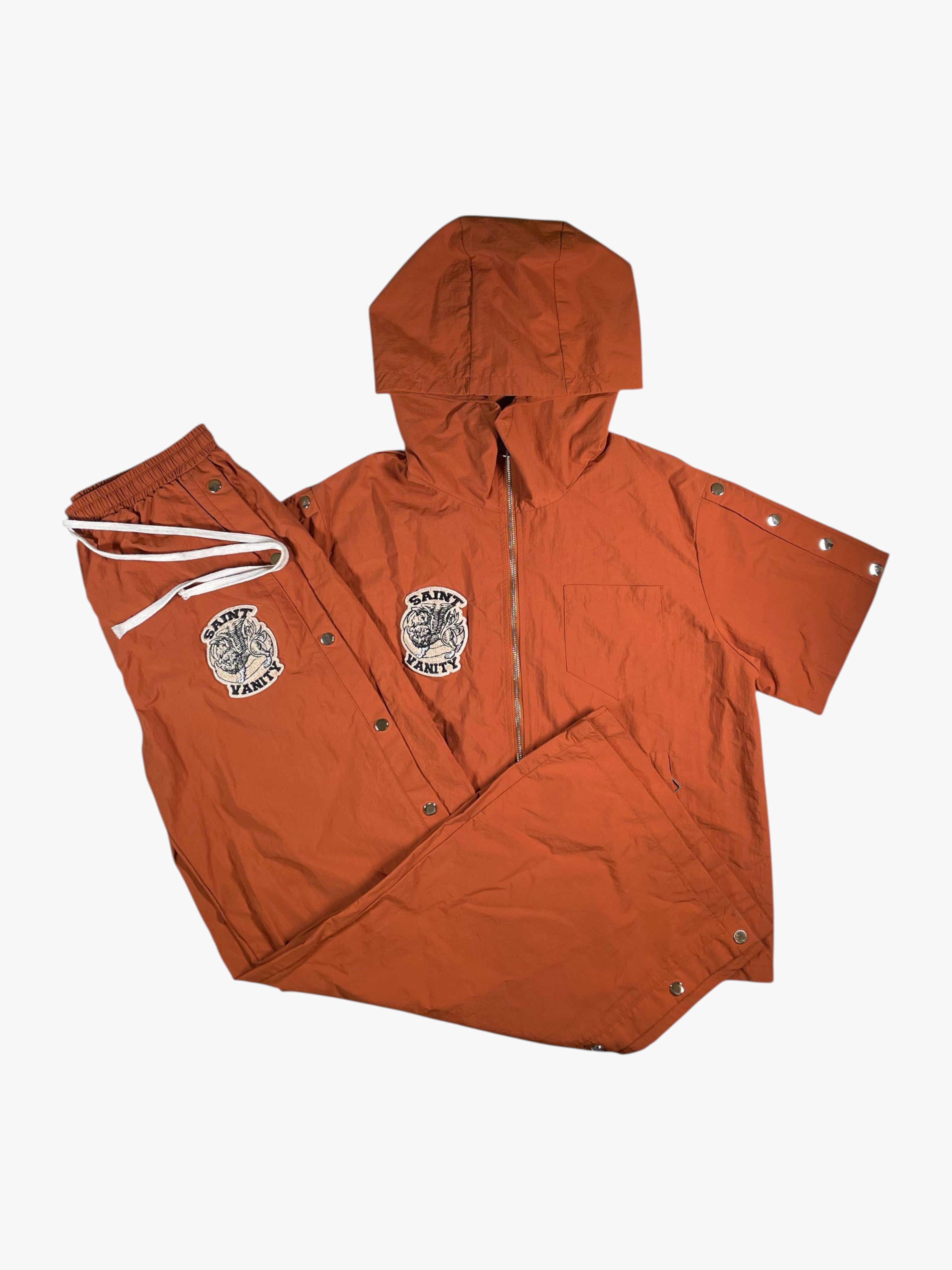 Saint Vanity Cognac Button Up Shirt & Pants Set