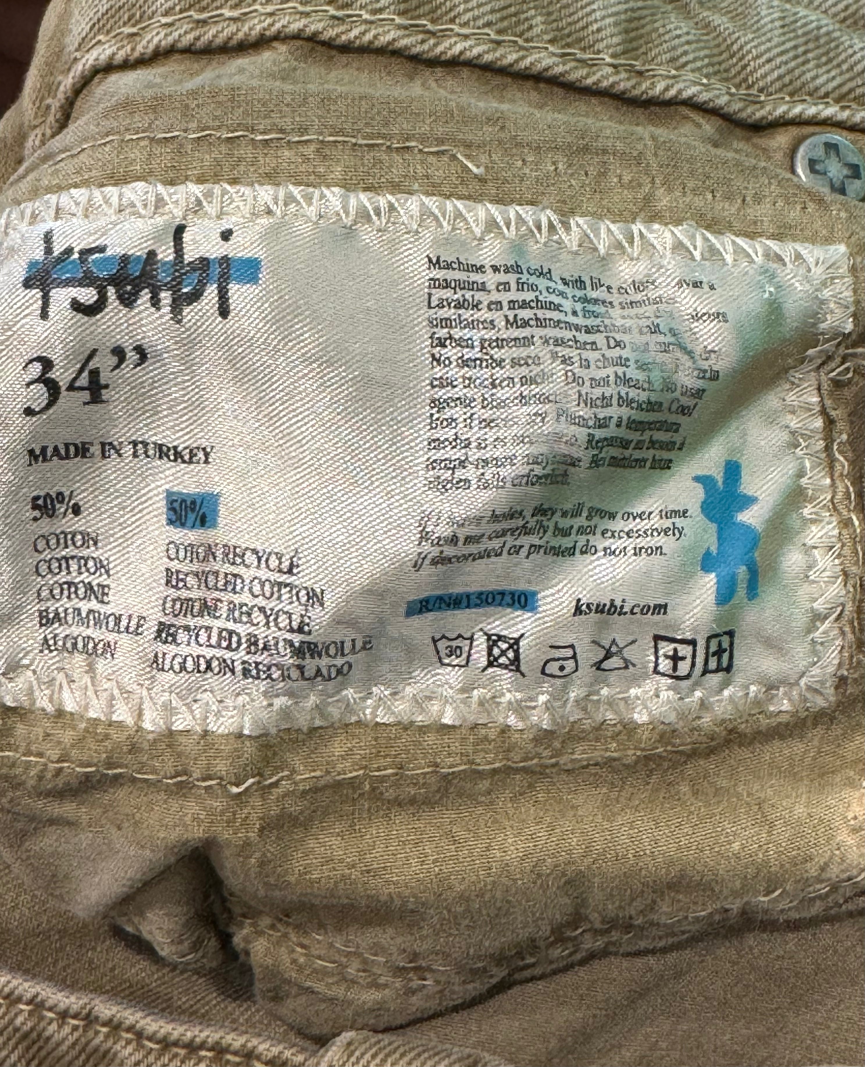 Ksubi Khaki Plain Jeans