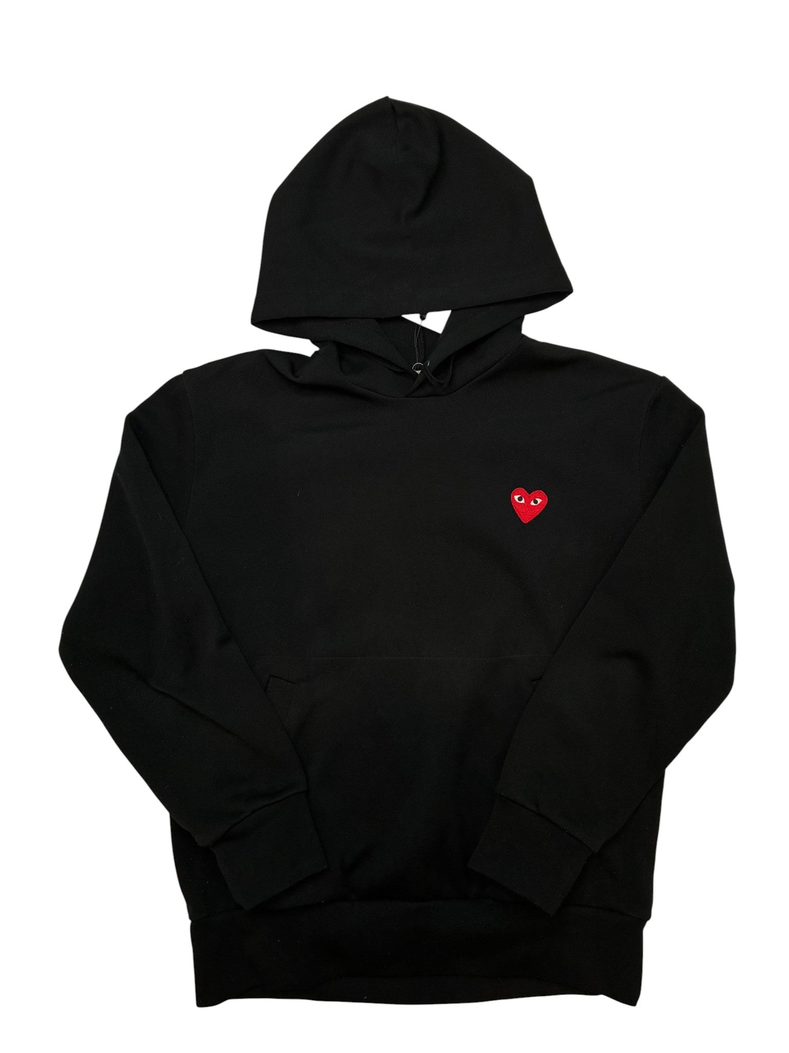 CDG Black Red Heart Hoodie