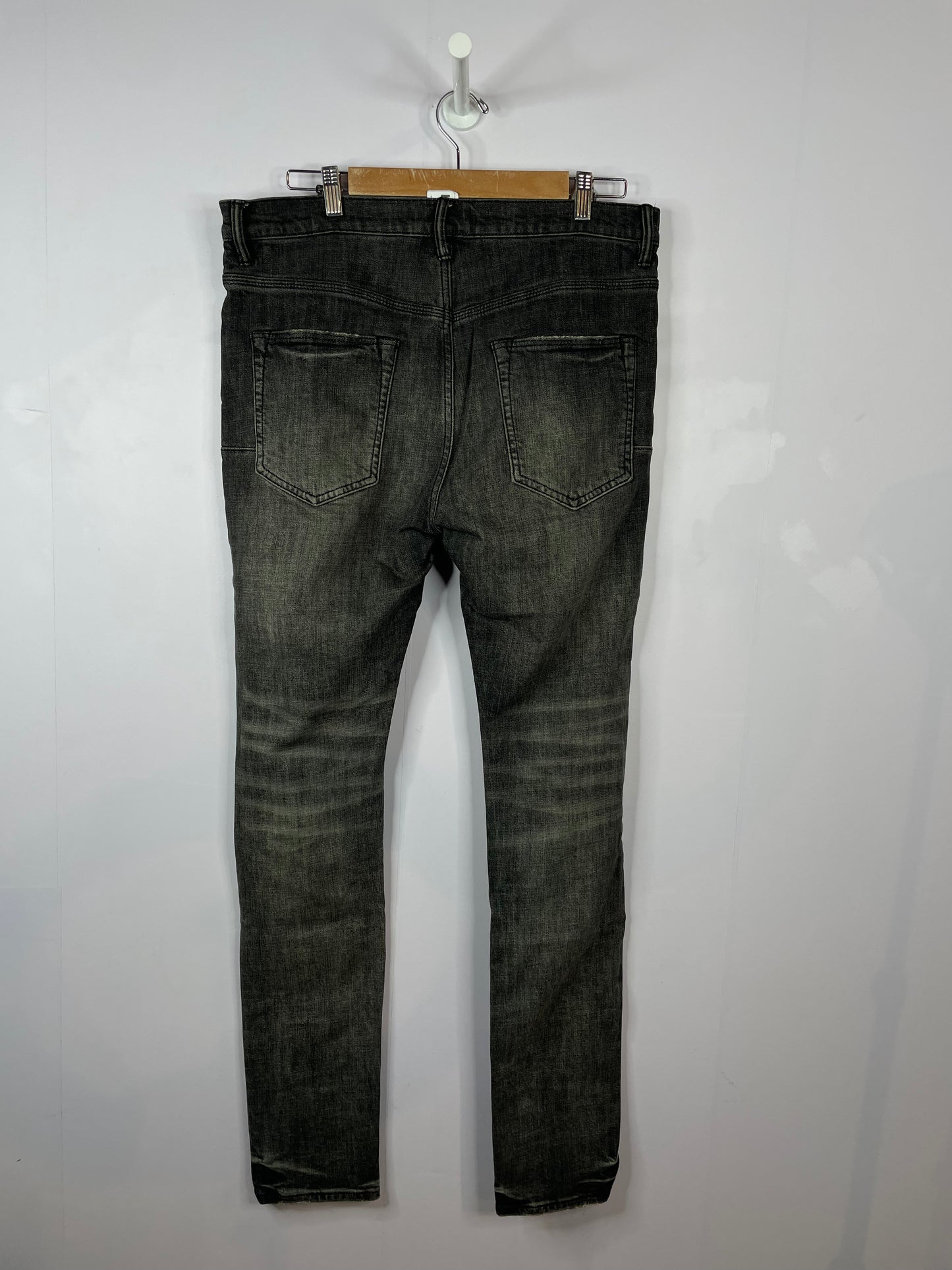 Purple Brand Knee Rip Black Jeans
