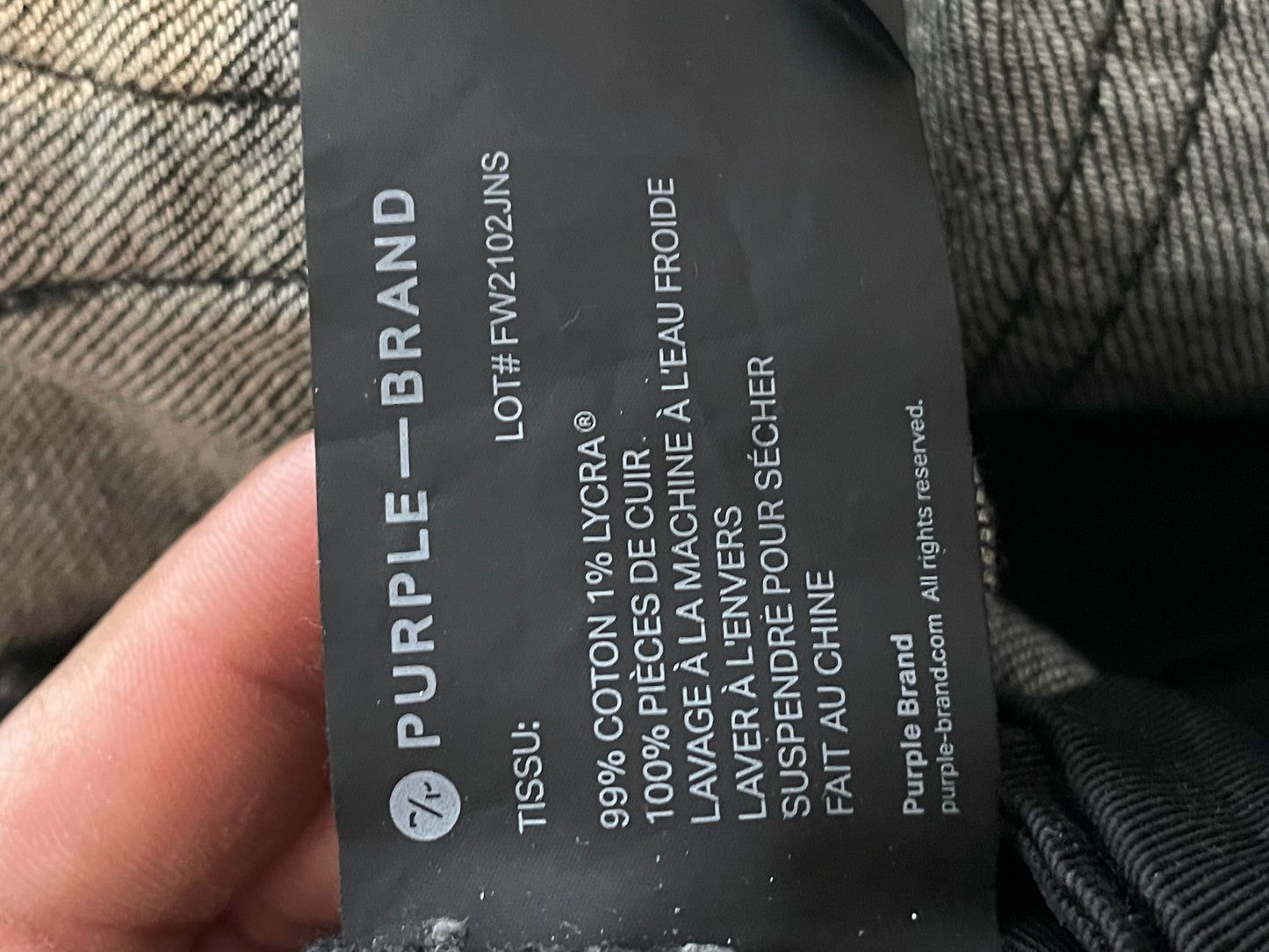 Purple Brand Knee Rip Black Jeans
