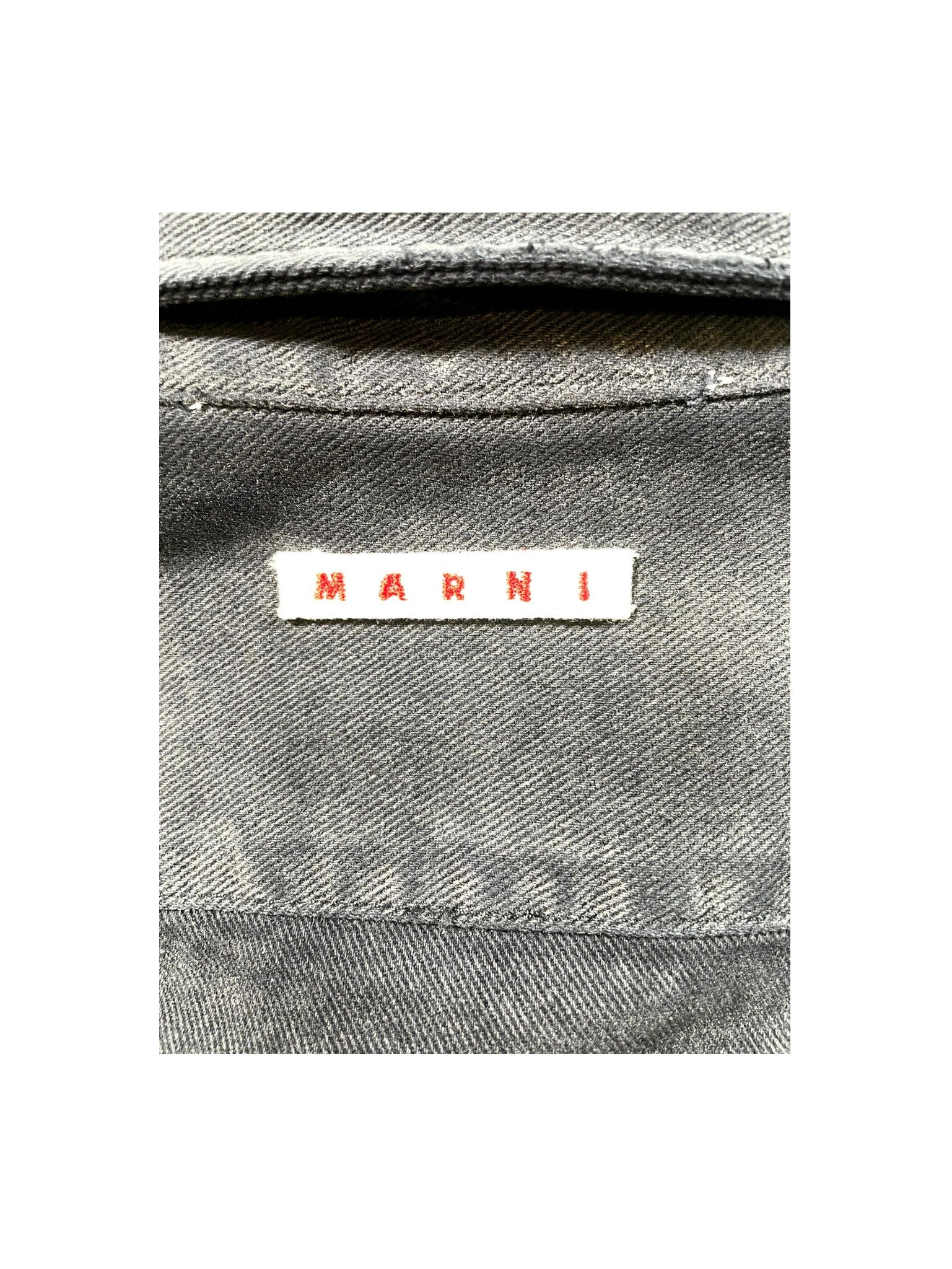 Marni Mohair Patchwork Denim Black Wash Jacket