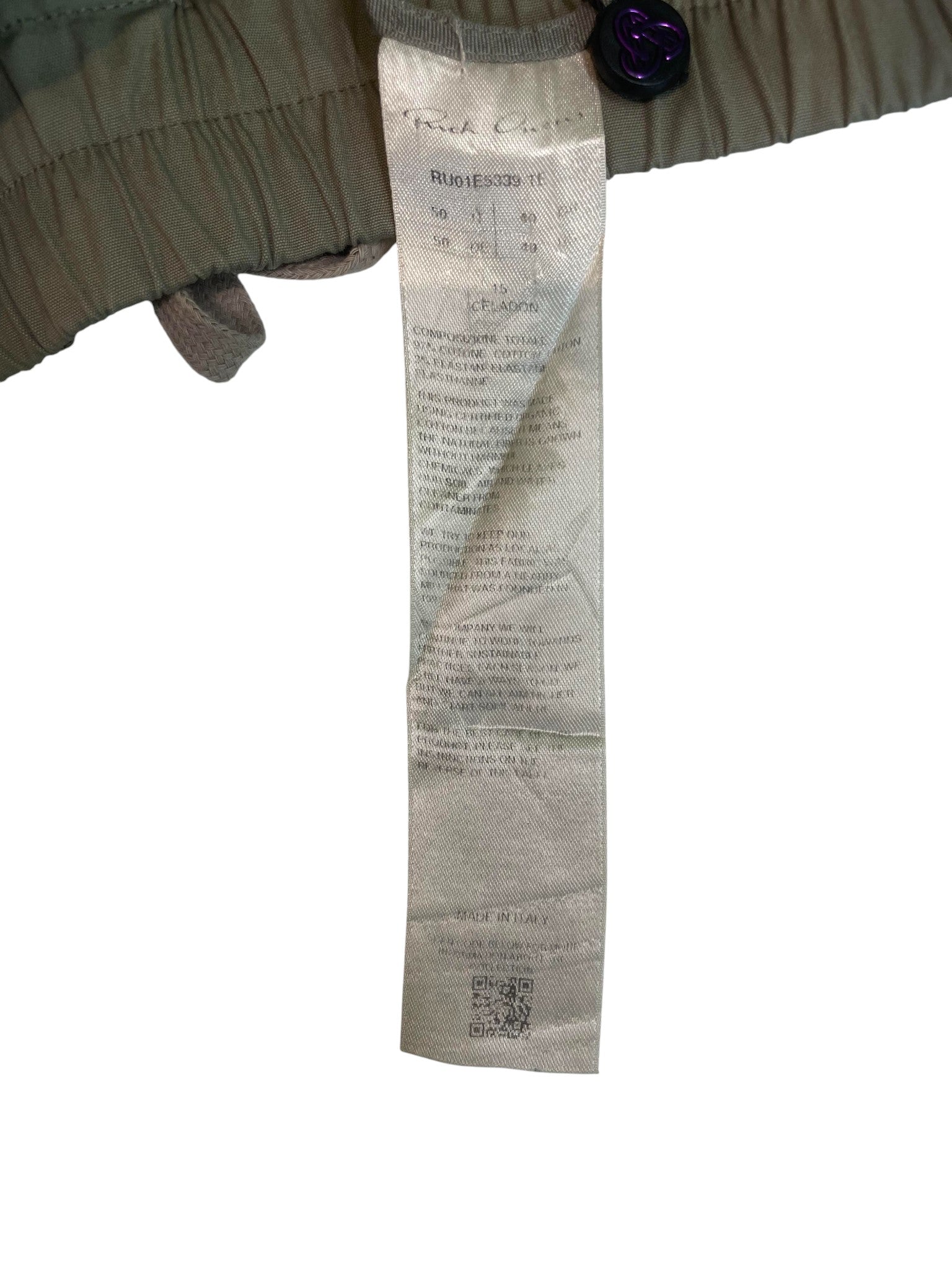 Rick Owens Light Olive Cargobela Shorts