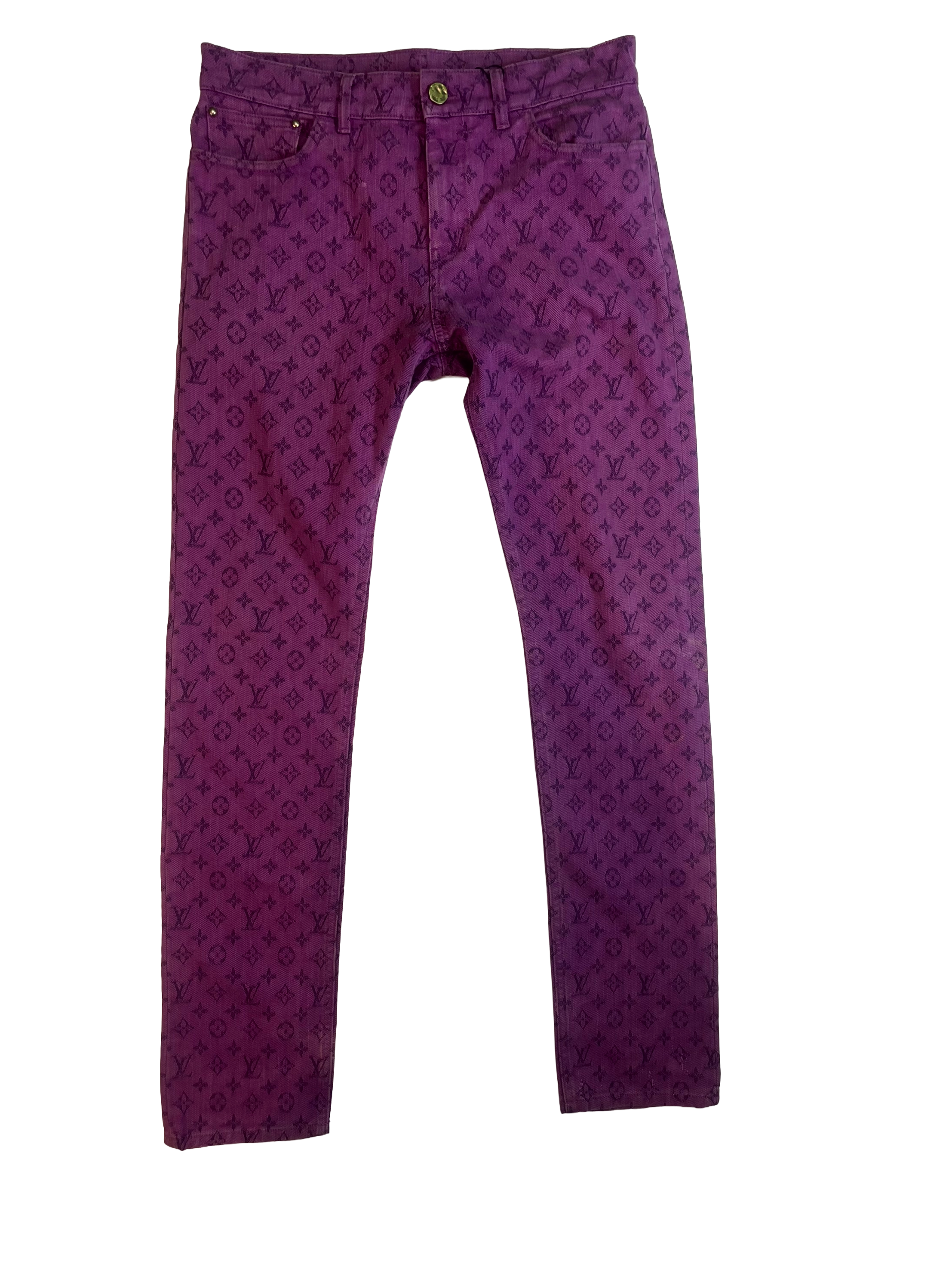 Louis Vuitton Monogram Denim Purple Jeans