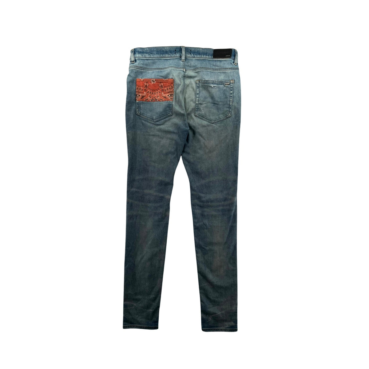 Amiri Paisley Patchwork Orange Jeans