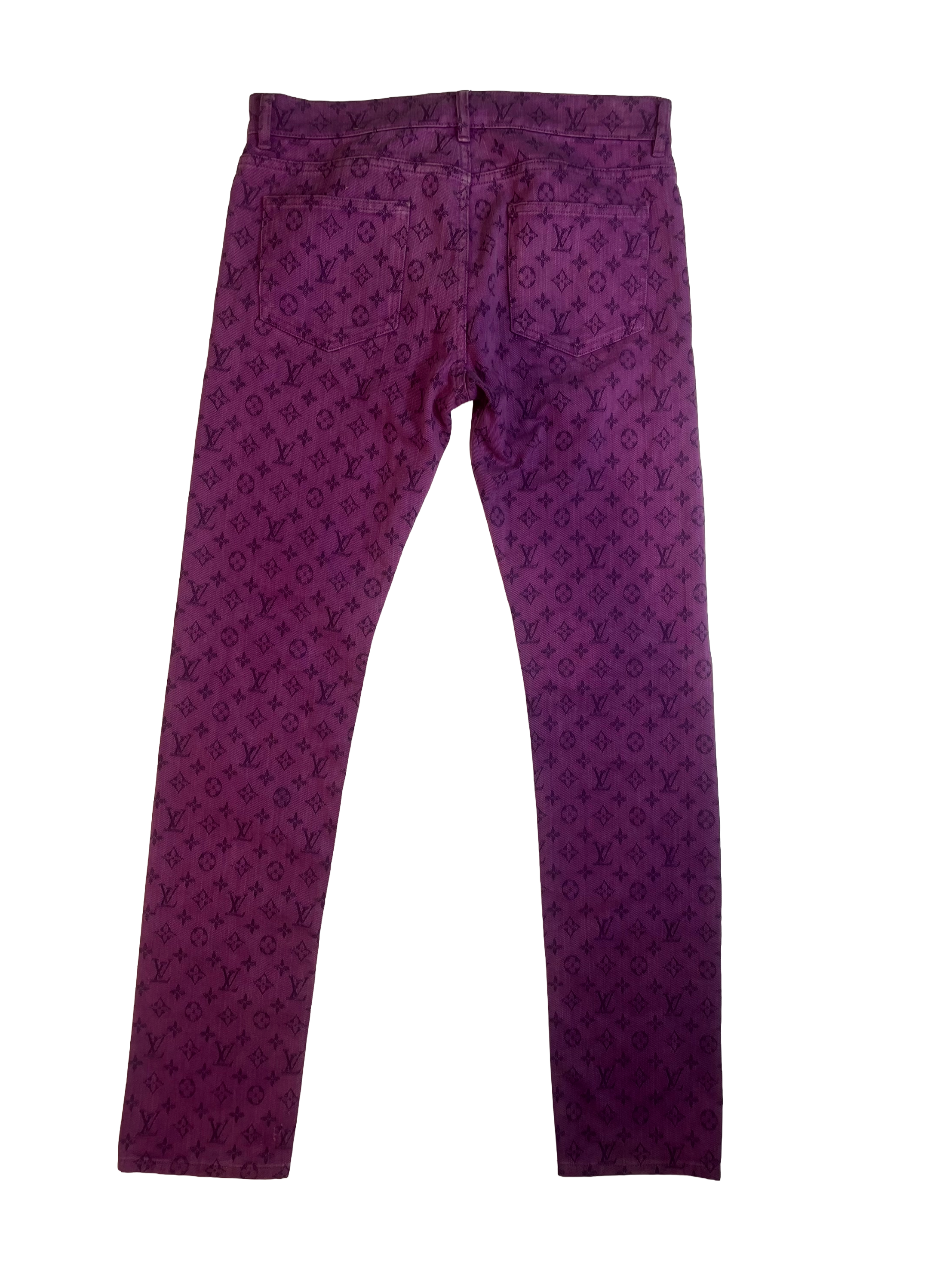 Louis Vuitton Monogram Denim Purple Jeans