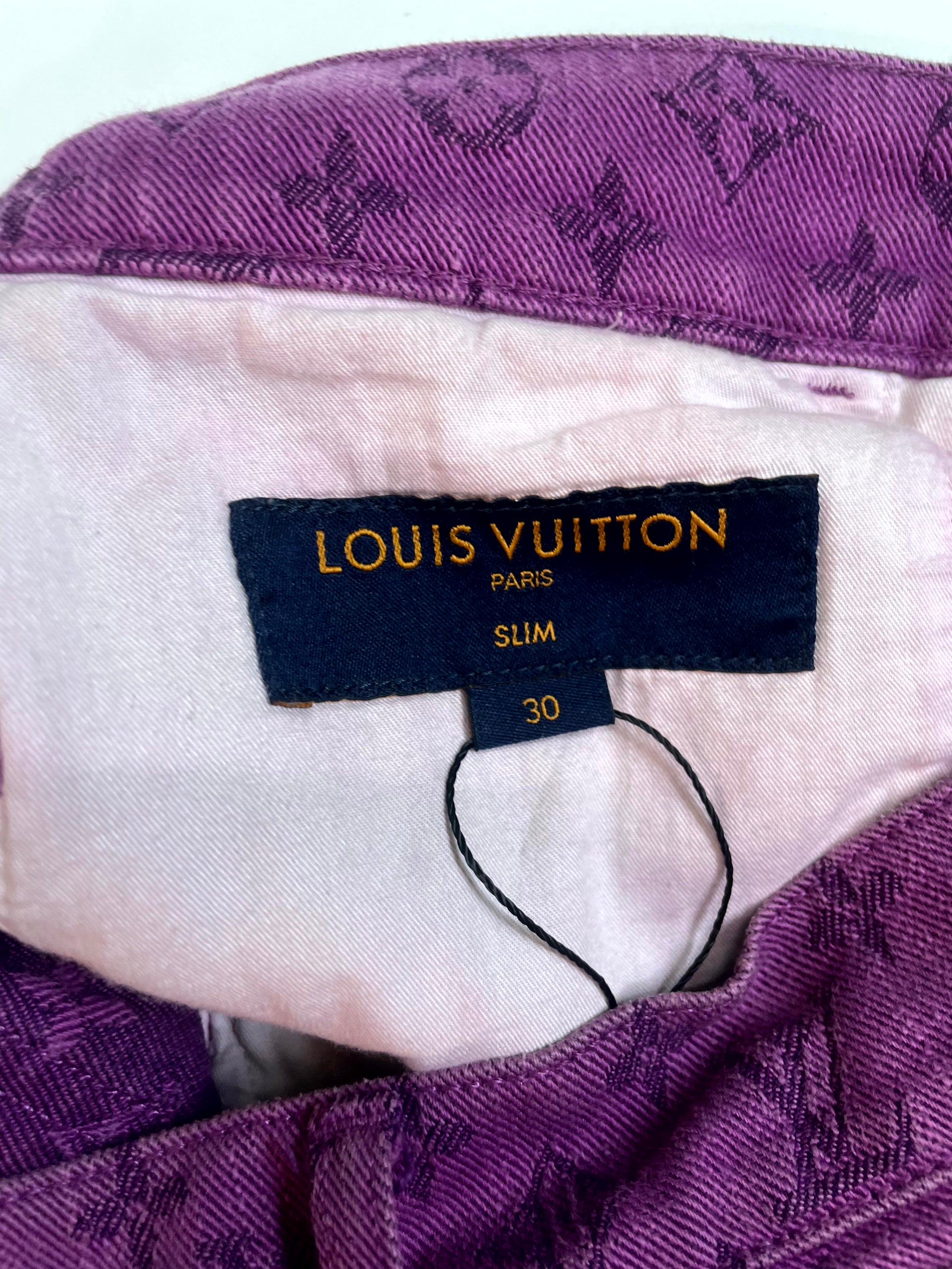 Louis Vuitton 'Monogram Denim' Purple Jeans