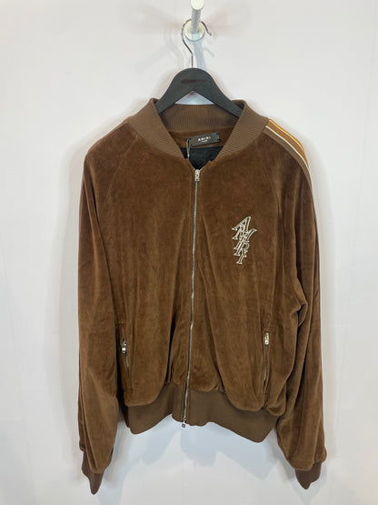 Amiri Stack Velour Jacket Brown XL New