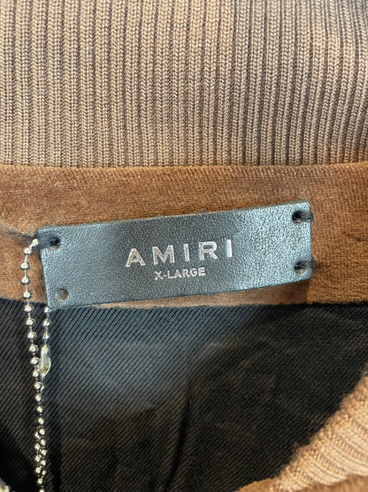 Amiri Stack Velour Jacket Brown XL New