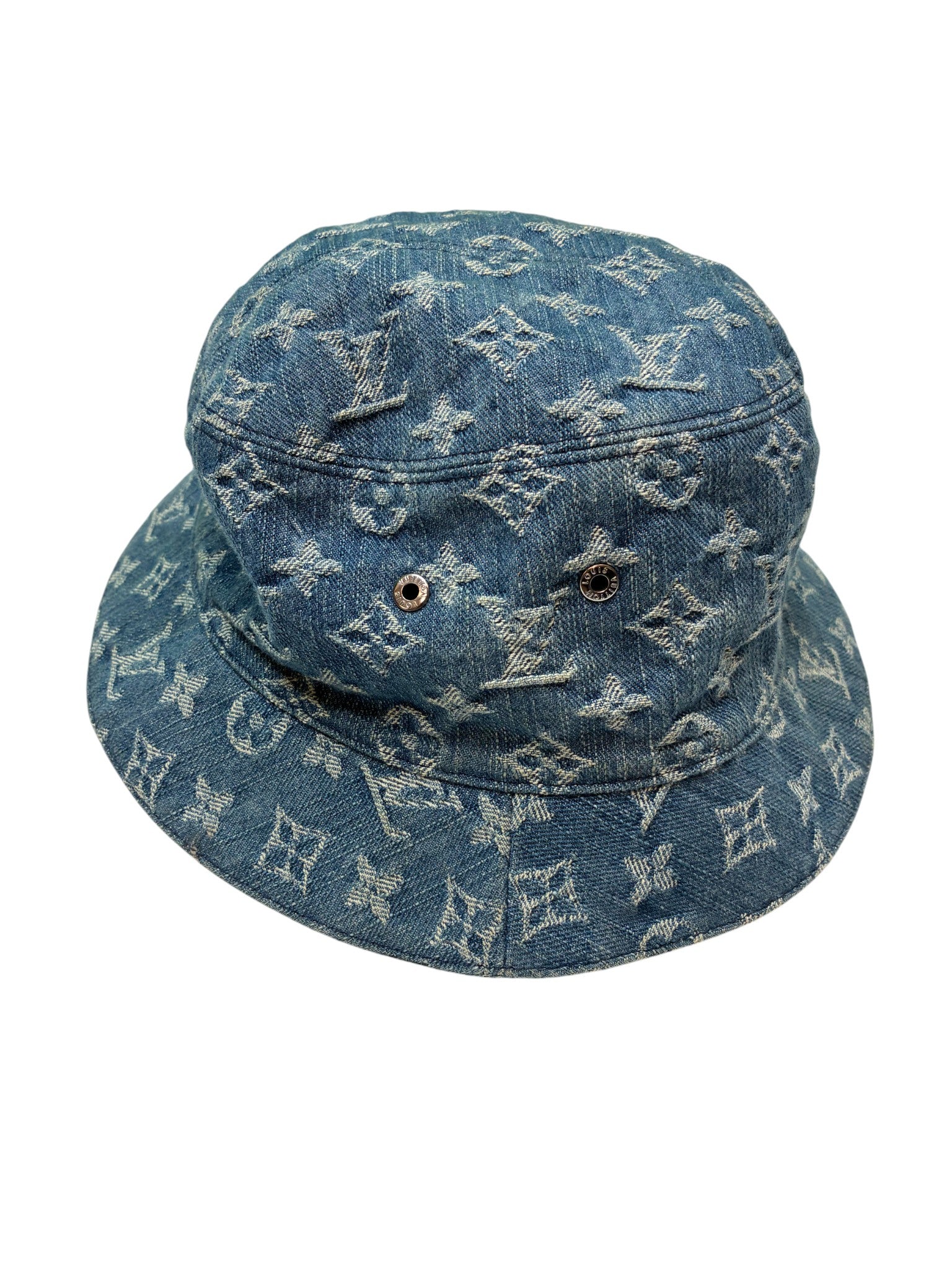 LV Denim Monogram Bucket Hat