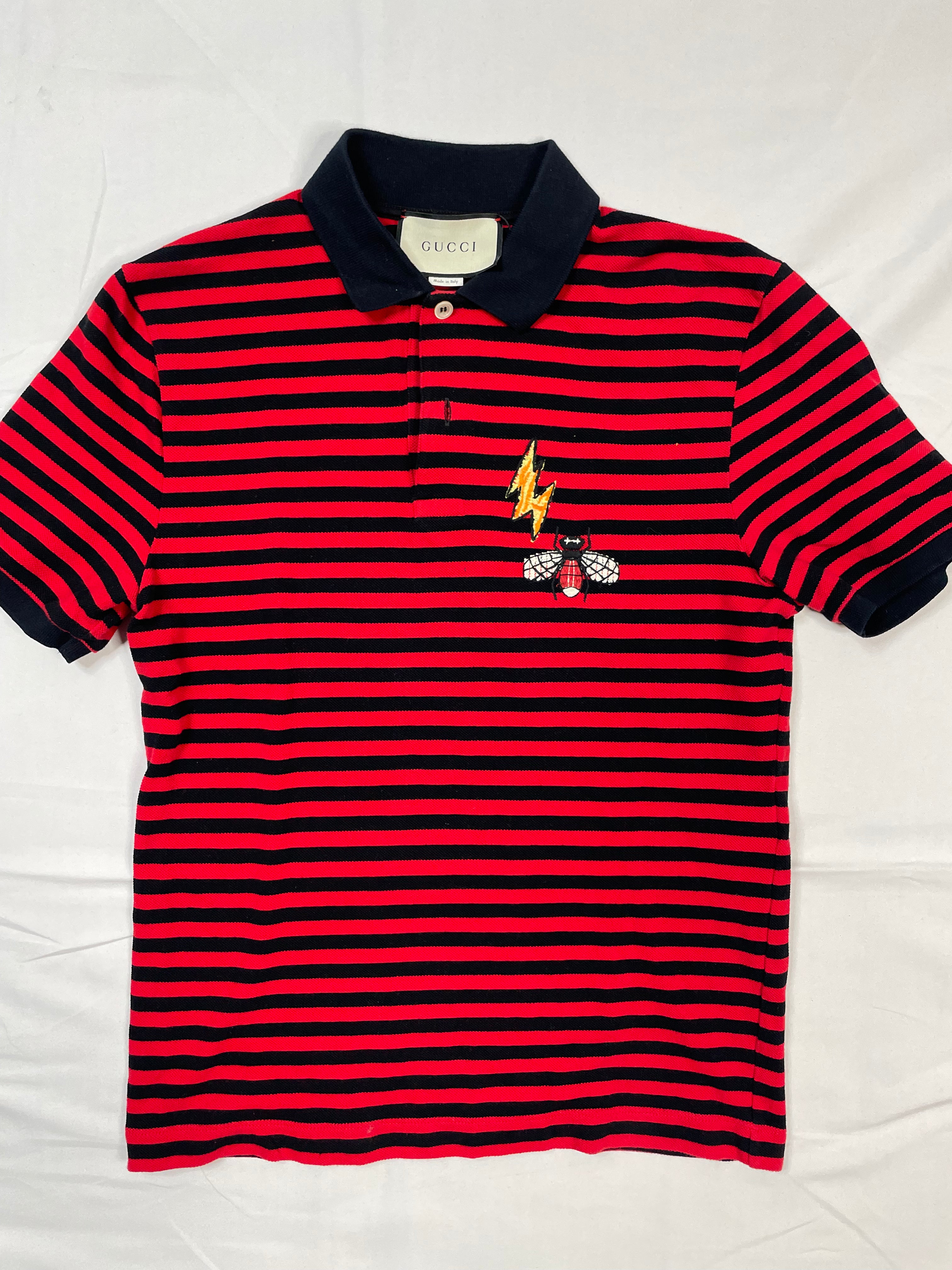Gucci Polo Bee Red Stripe size:Small Used