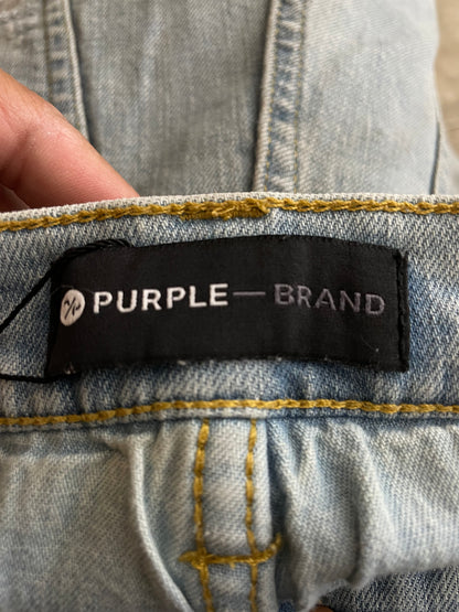 Purple Brand Light Wash Ripped Blue Jeans