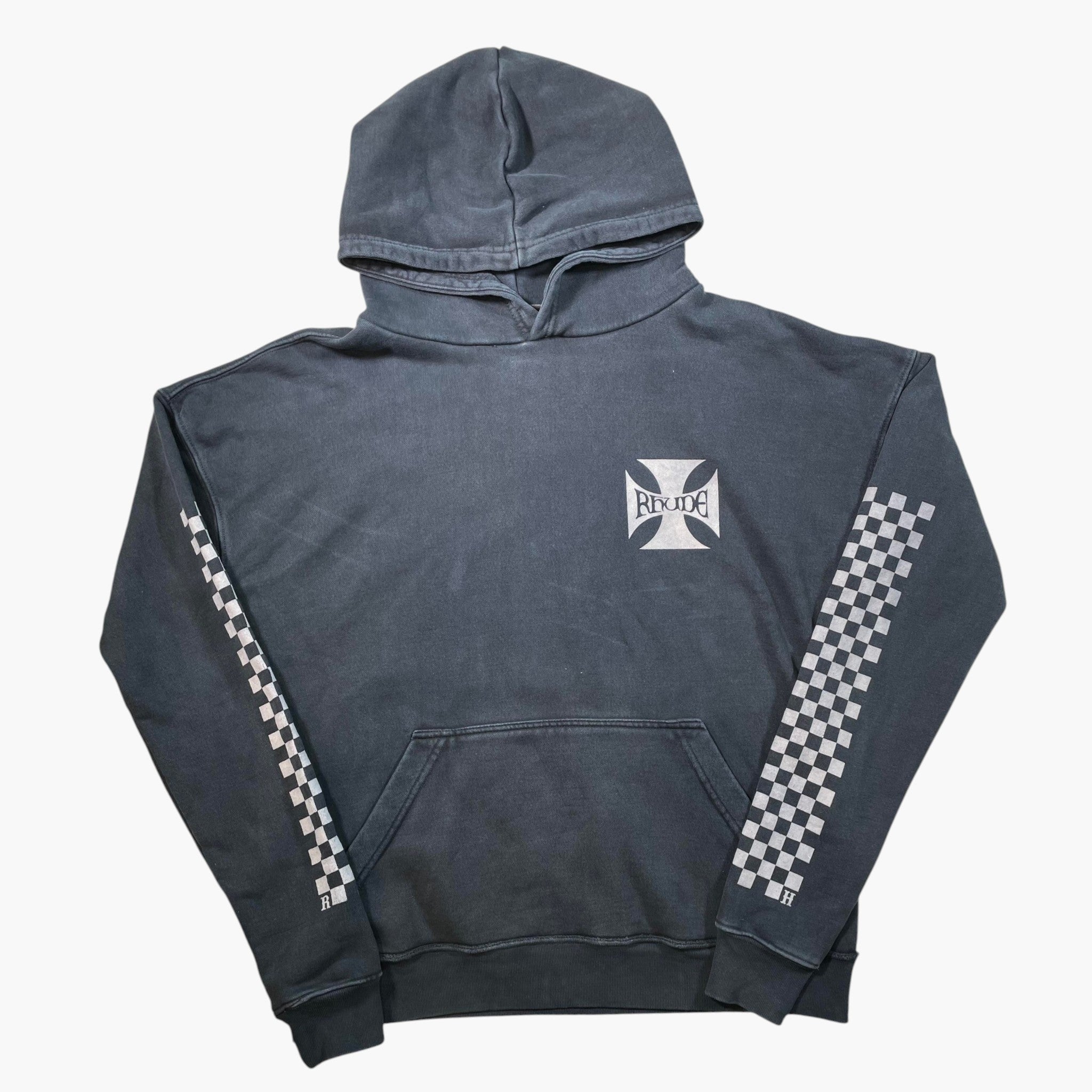 Rhude Plus Cross Logo Black Hoodie