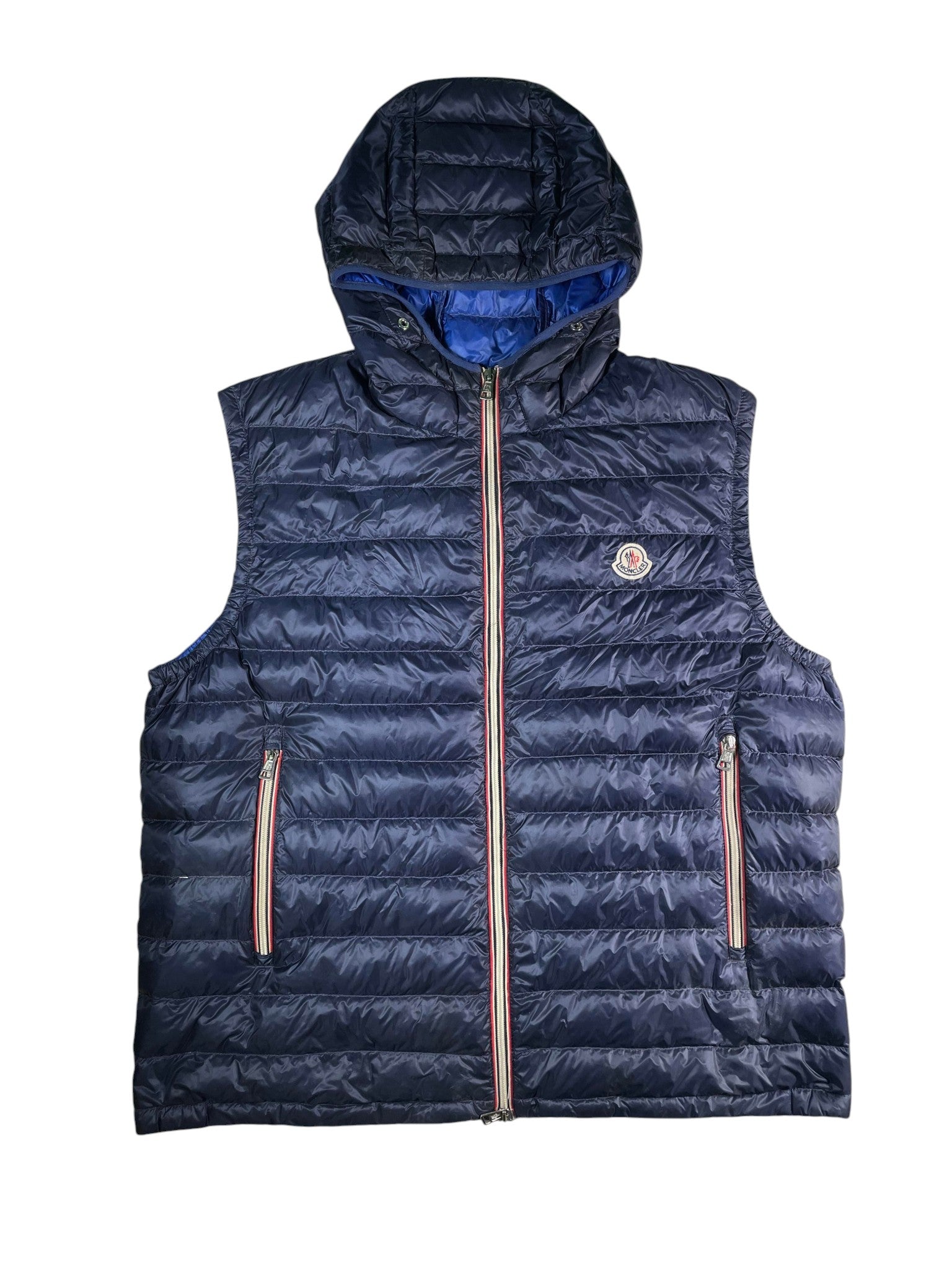 Moncler Navy Hooded Vest