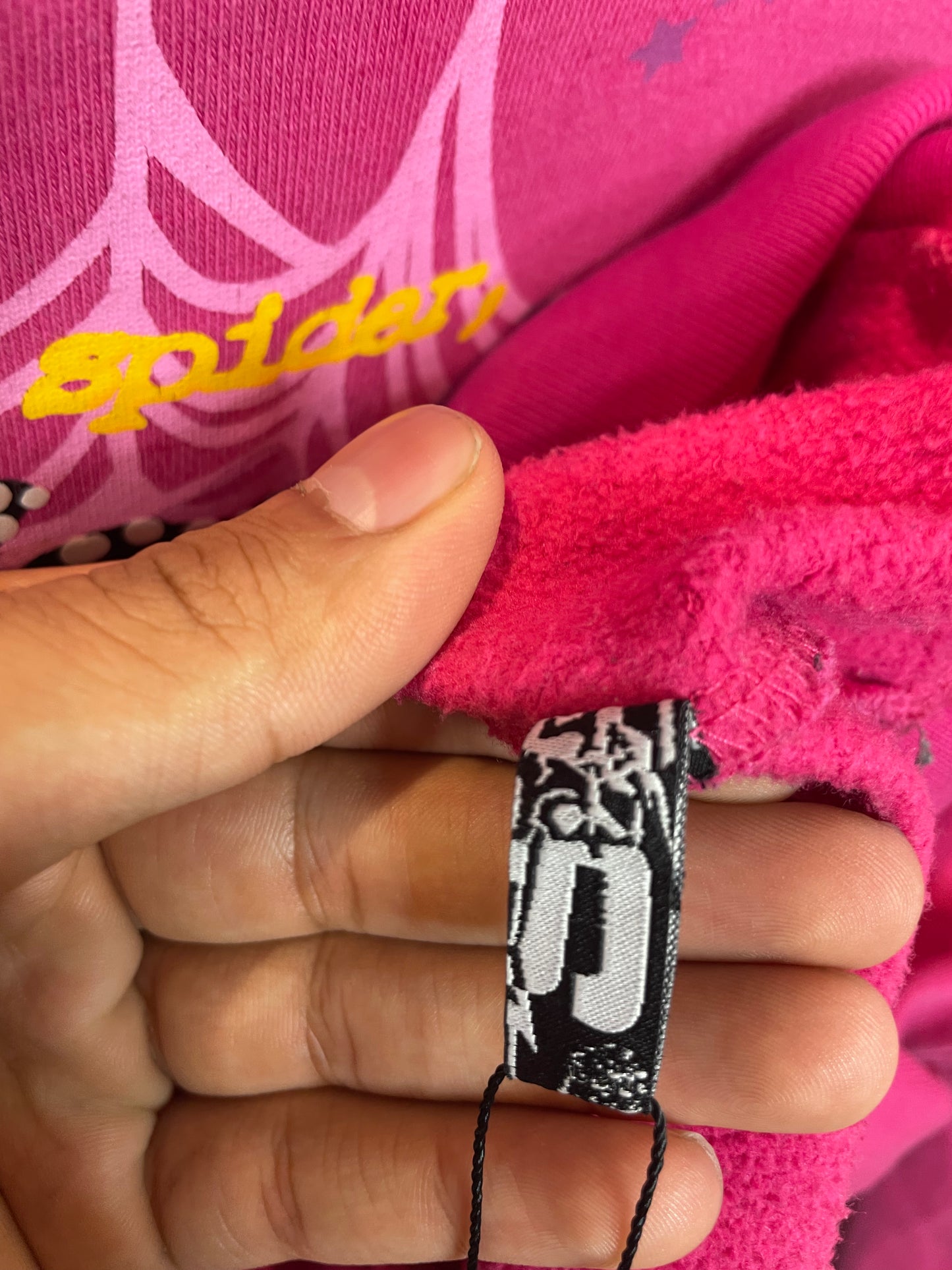Sp5der Hoodie Pink P*nk Used XL