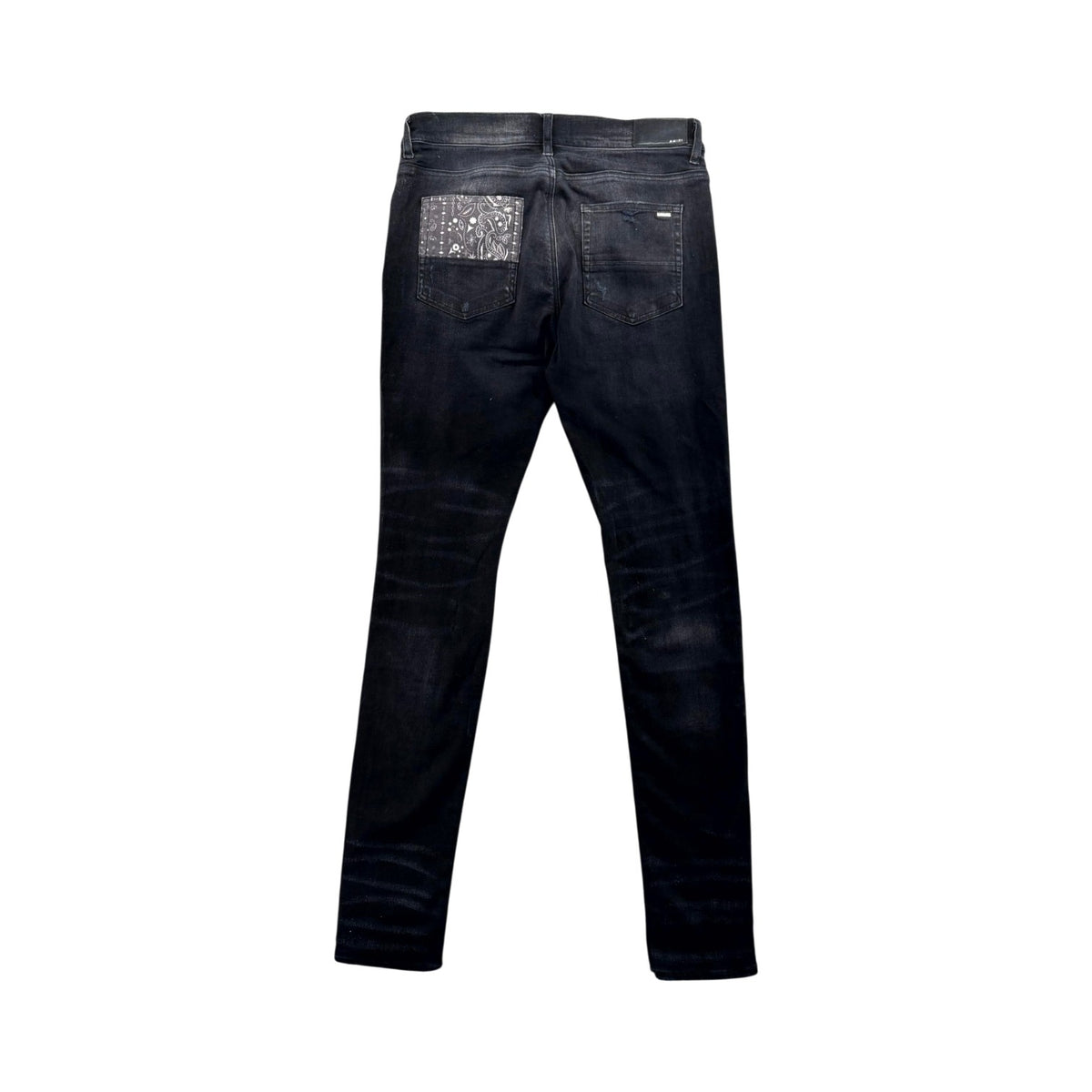 Amiri Vintage Paisley Patchwork Black Wash Jeans