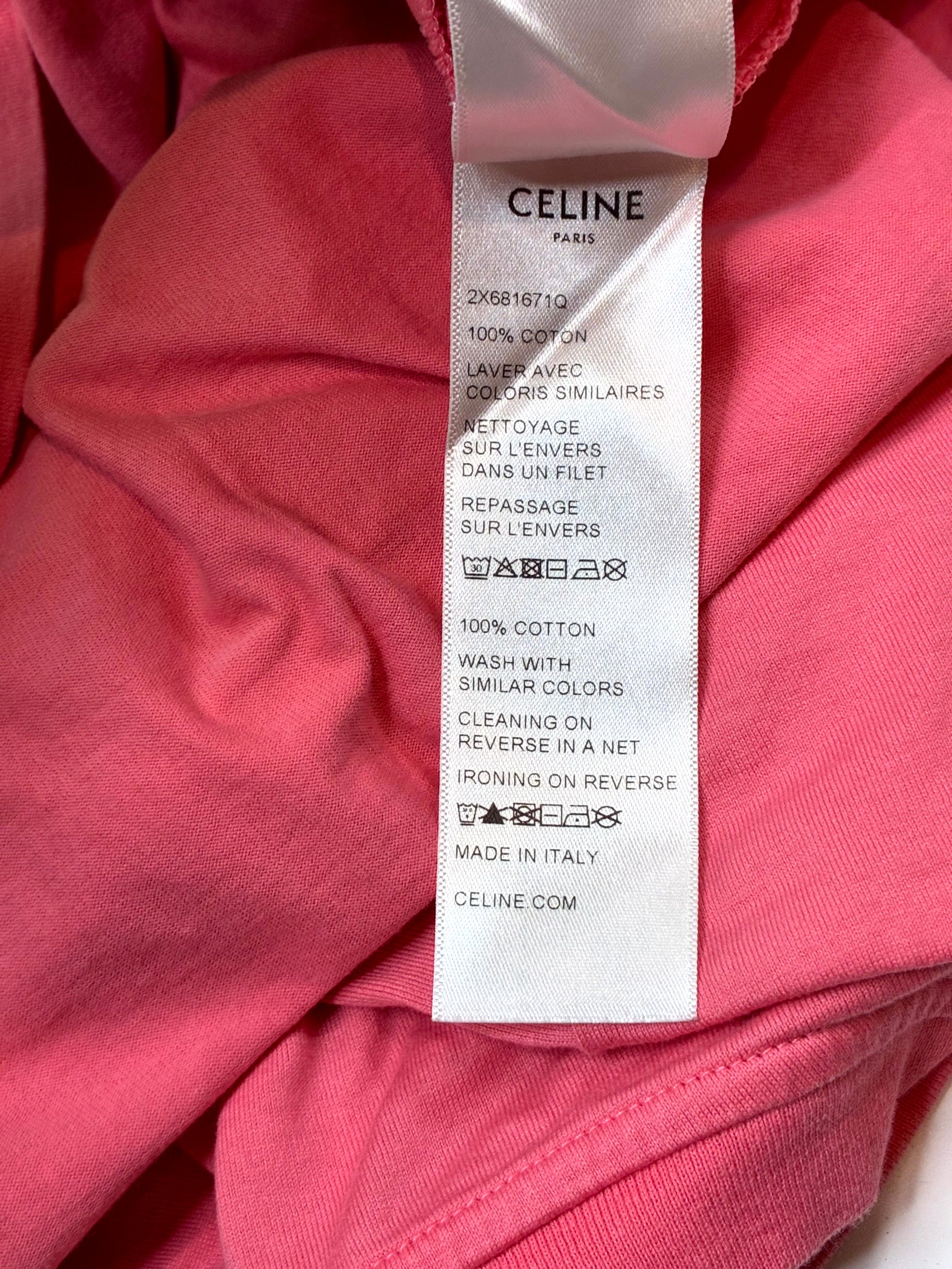 Celine Pink & White Tee