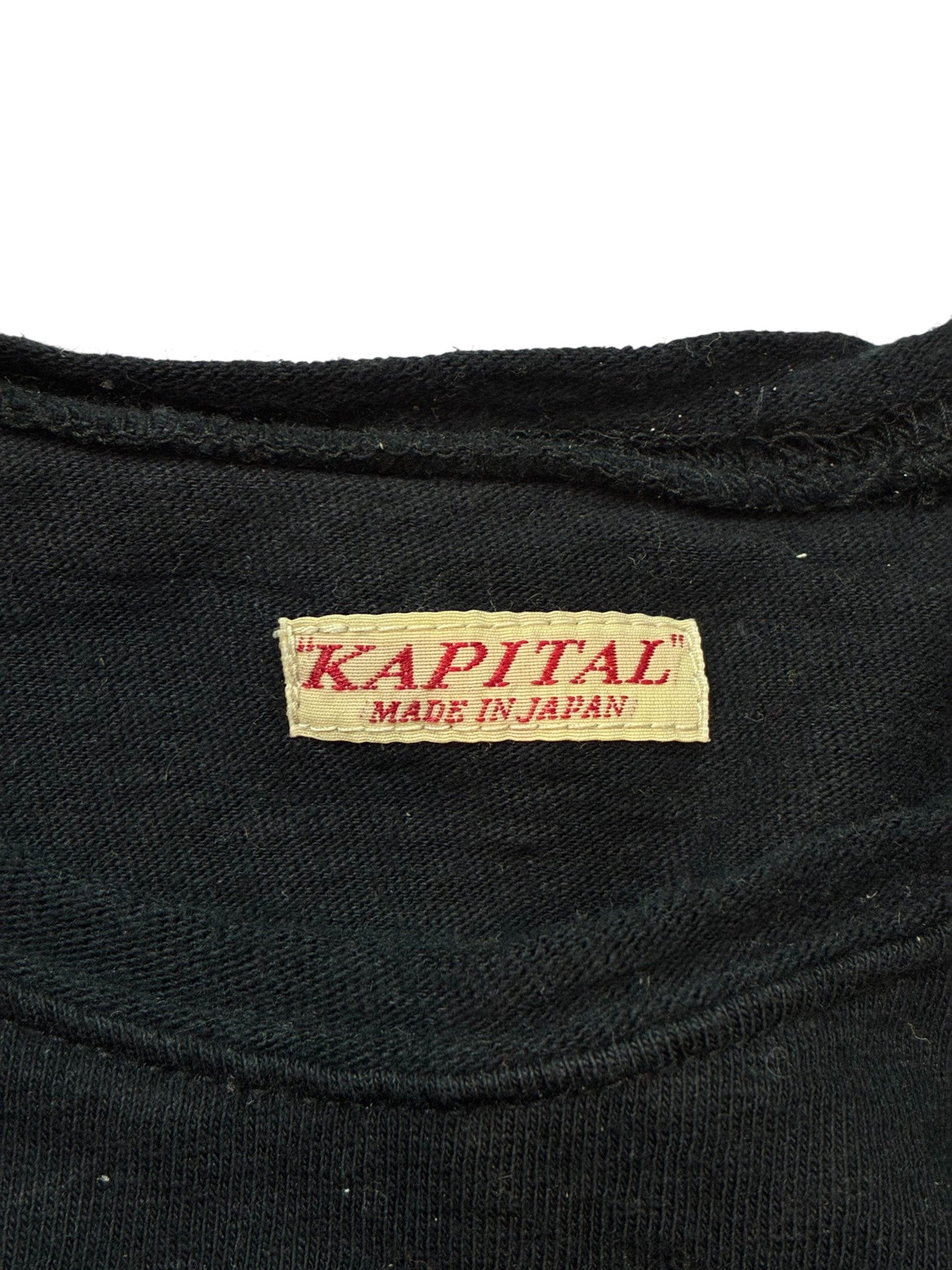 Kapital Smiley Black Orange Long Sleeve