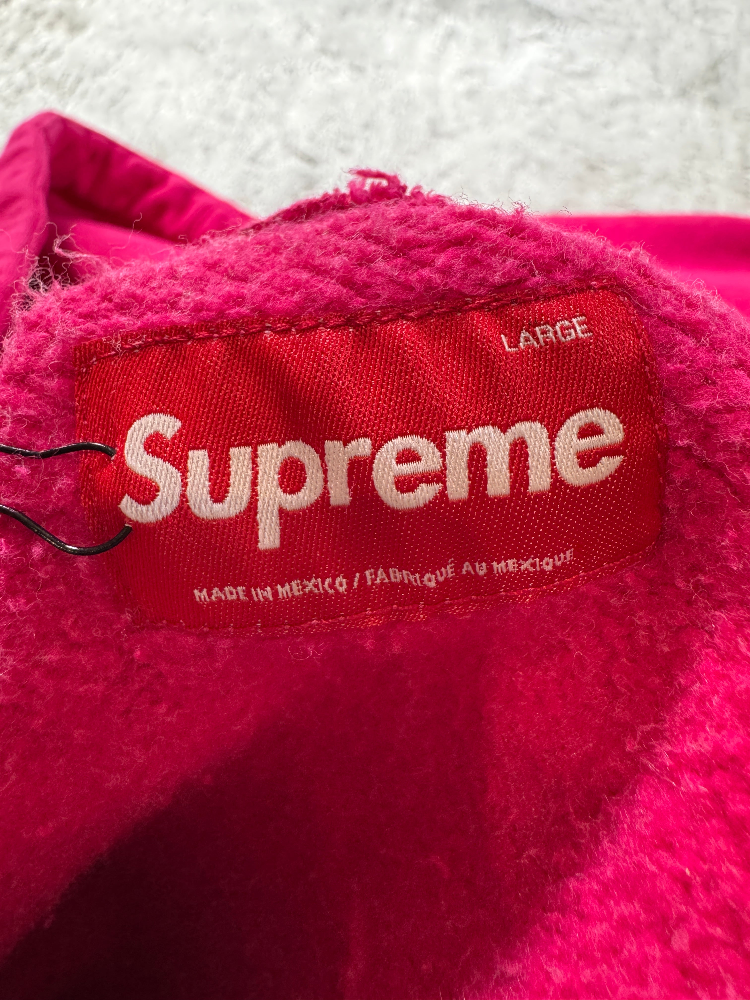 Supreme Small Box Logo Hot Pink Zip Up