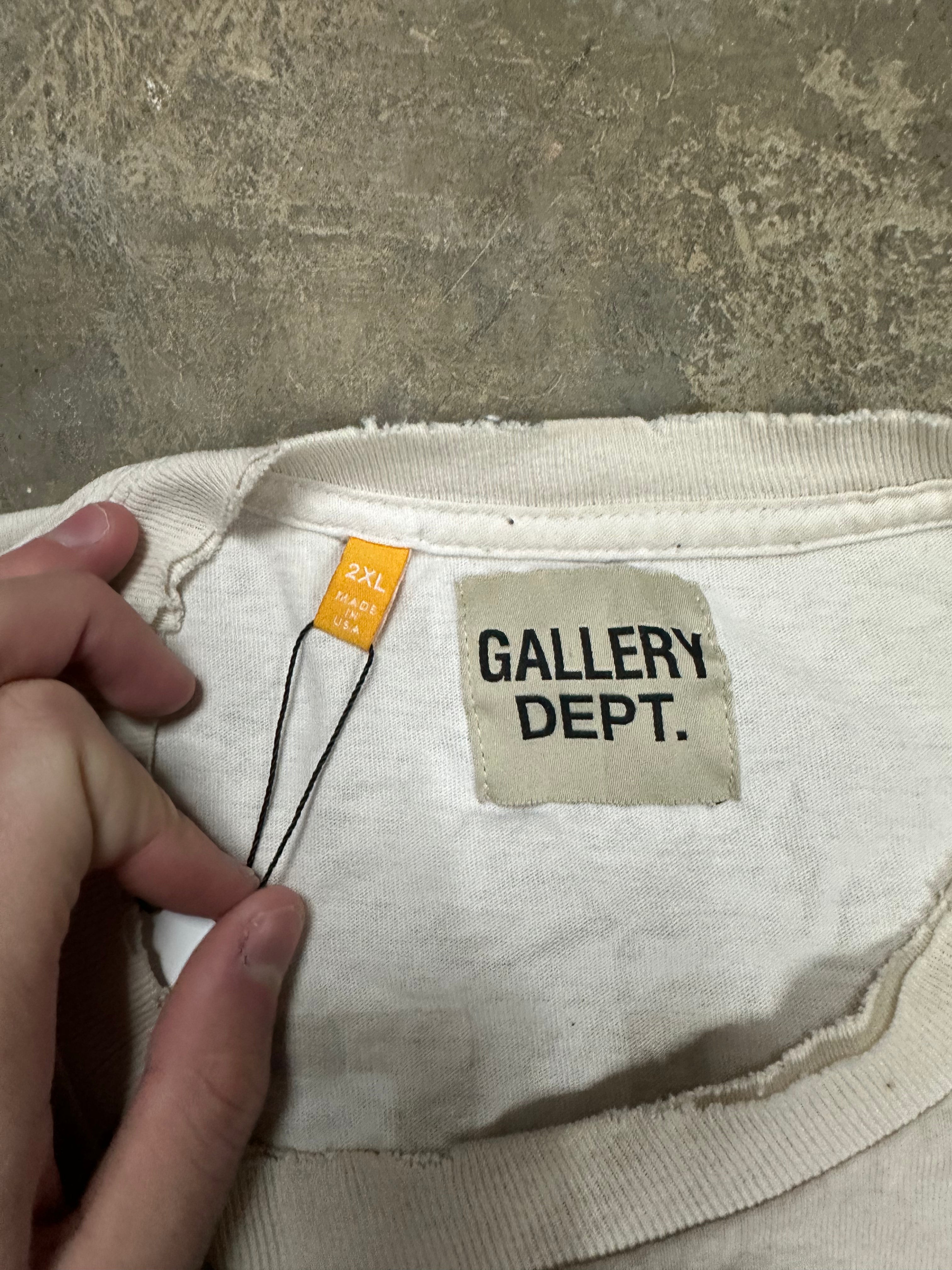 Gallery Dept Corona Virus Tee Cream Used XXL