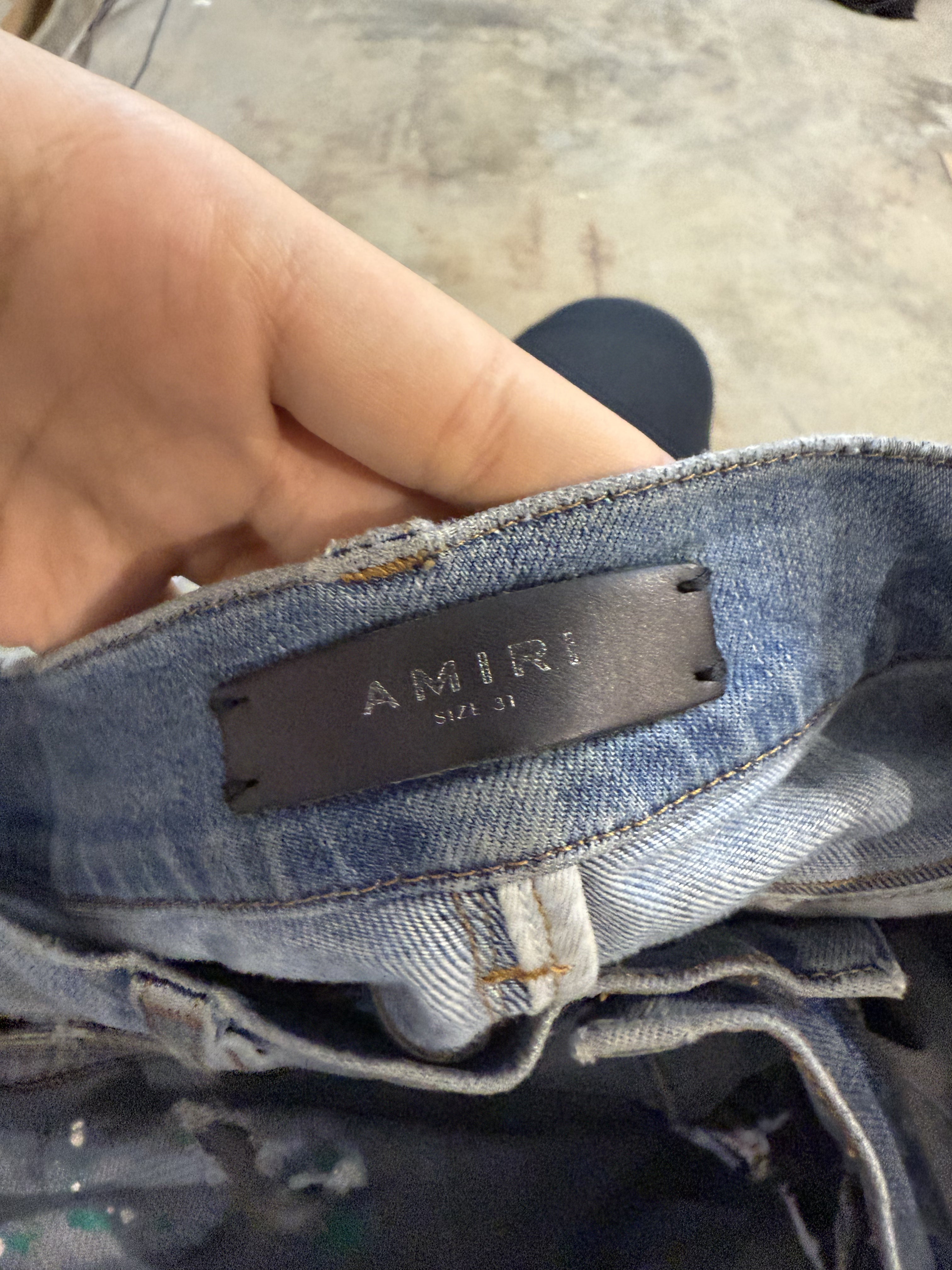 Amiri Jeans Light Wash Splatter Used 31