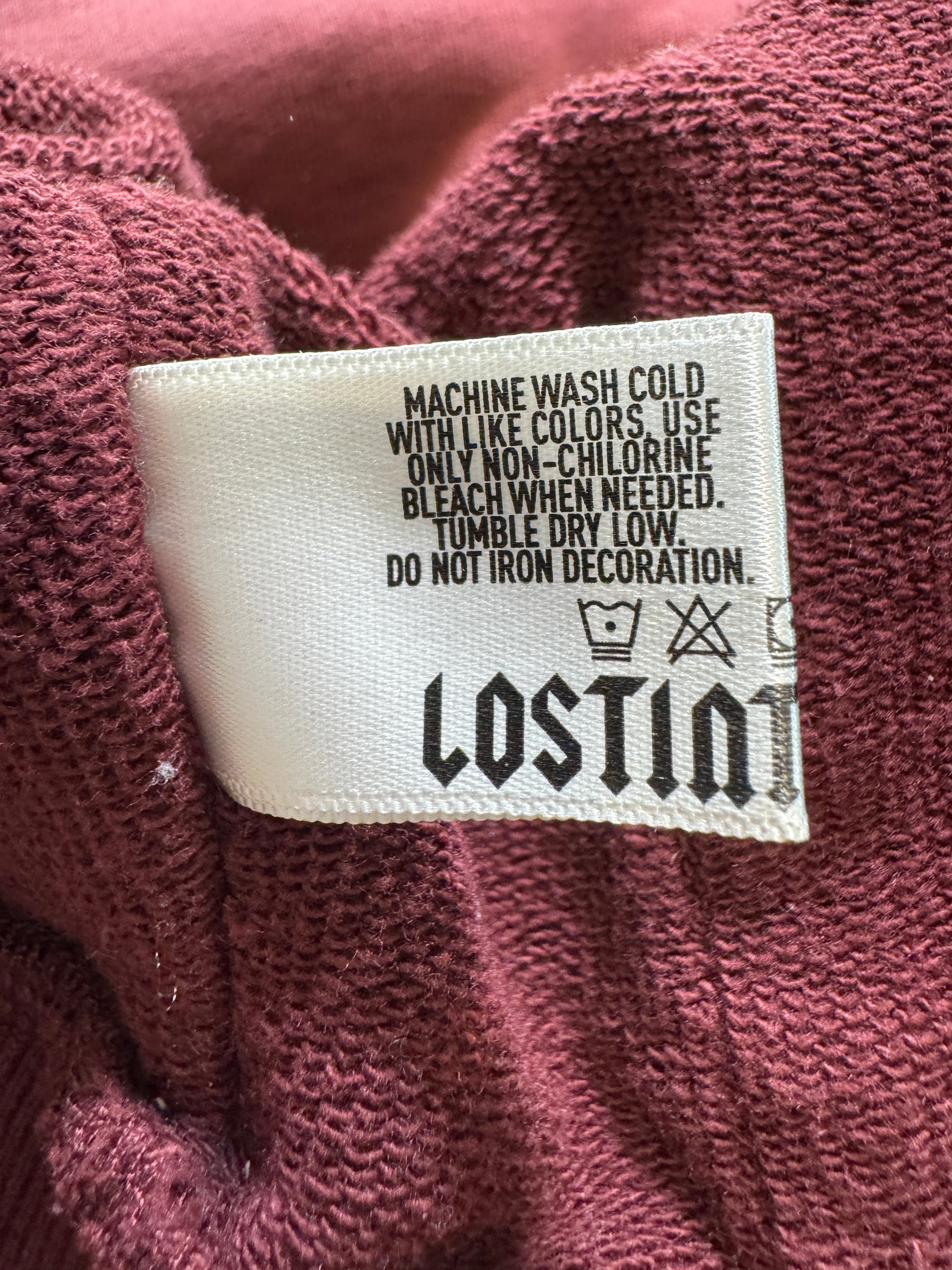 Lost Intricacy Burgundy Zip Up