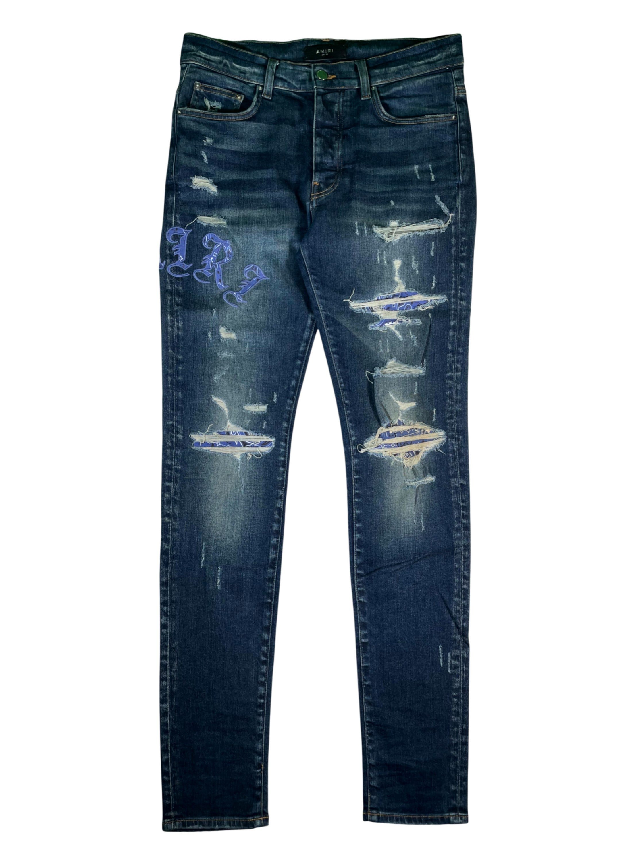 Amiri Old English Dark Wash & Navy Jeans