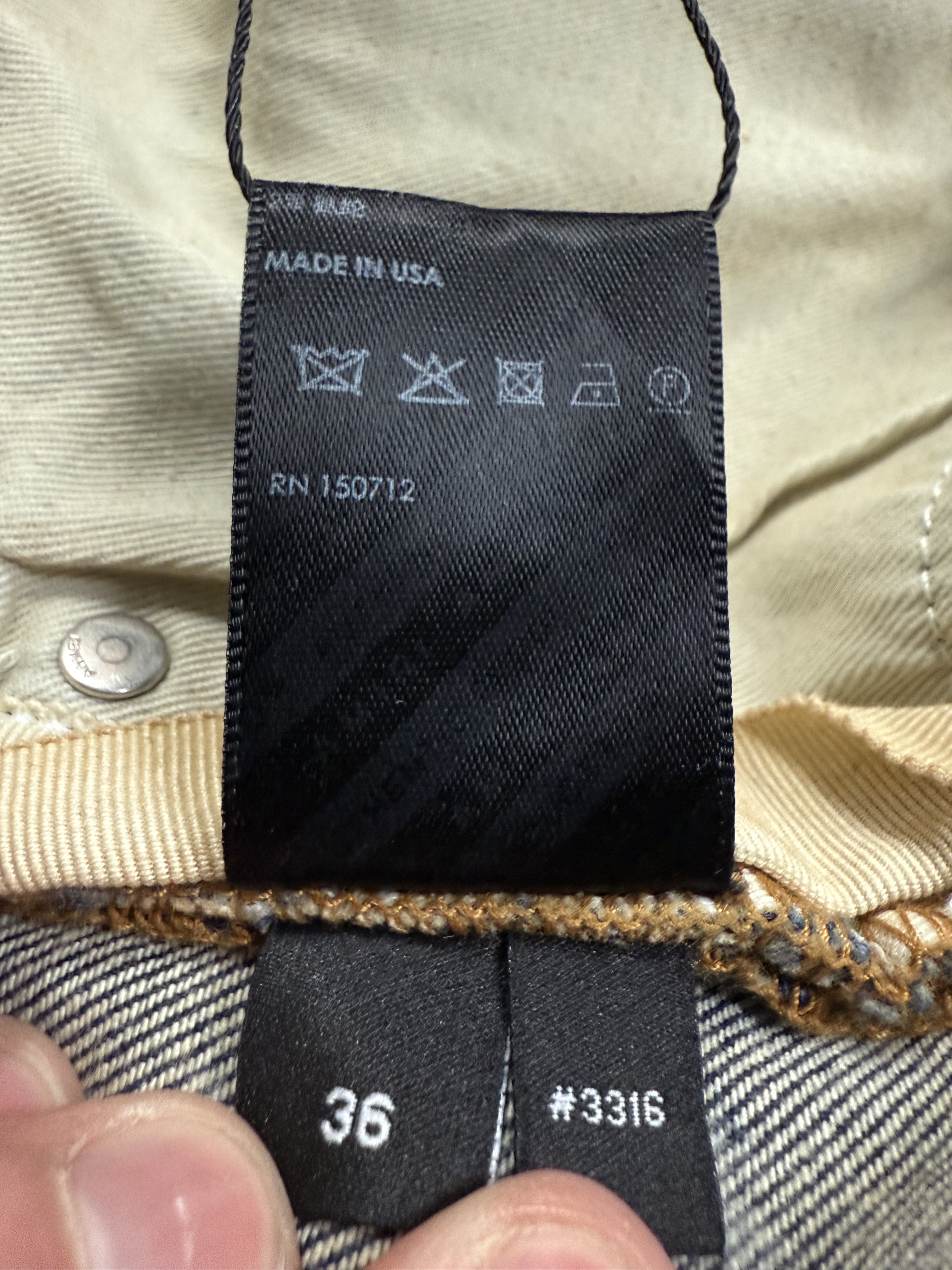 Amiri Jeans Patchwork Navy Paisley Used 36