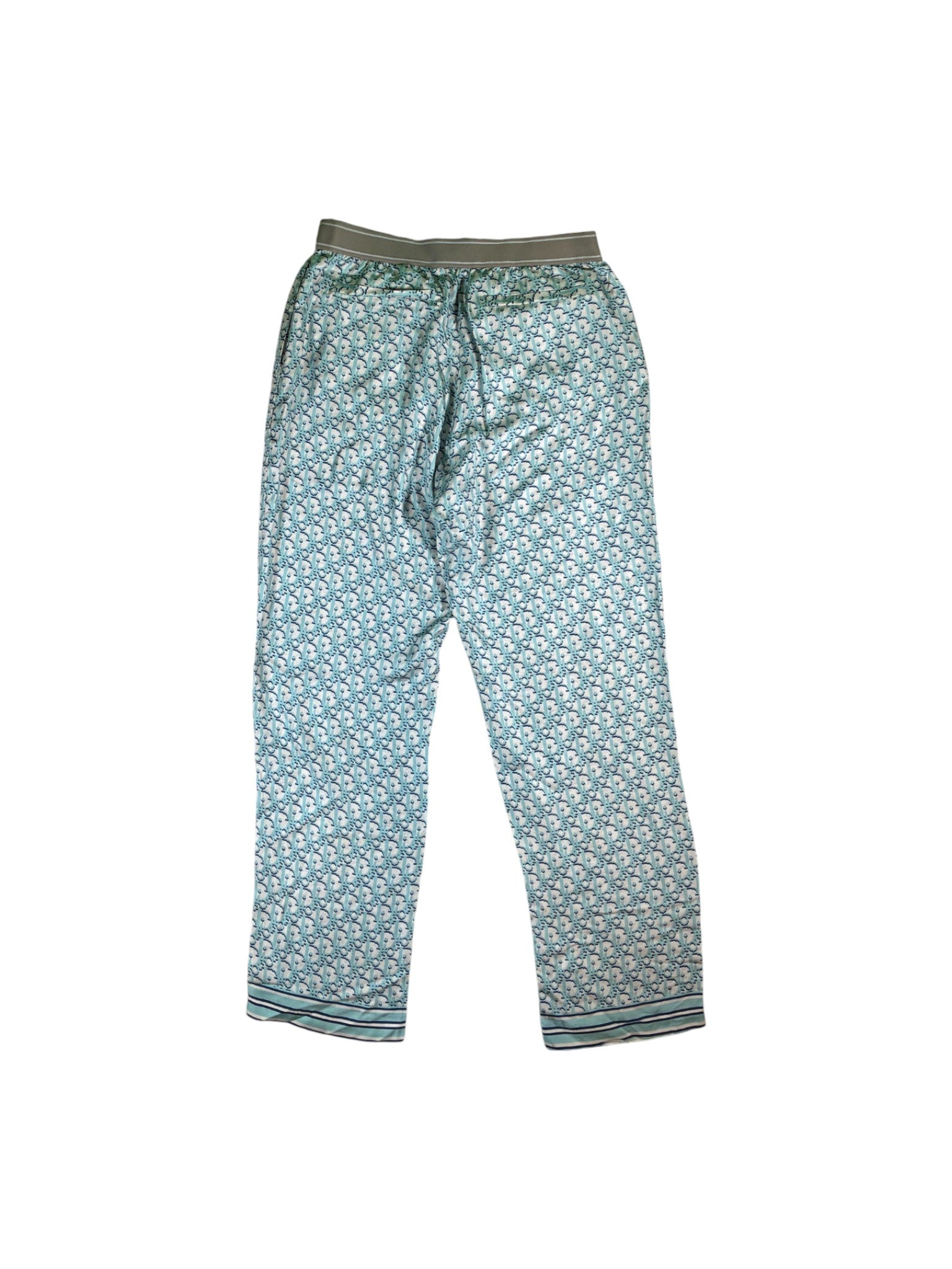 Dior Oblique Baby Blue & Navy Silk Pants