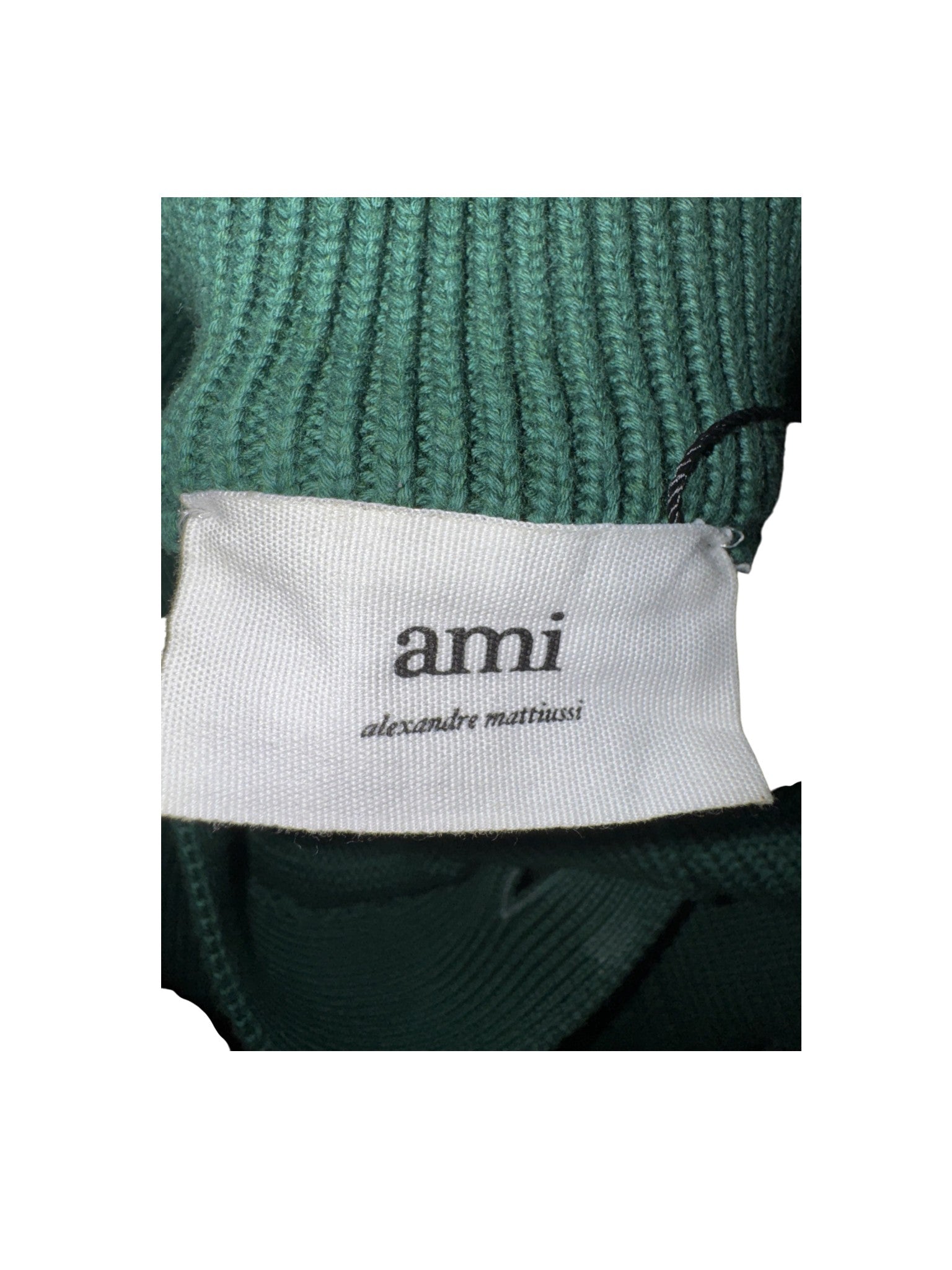 Ami Button Up Green & Red Cardigan Sweater