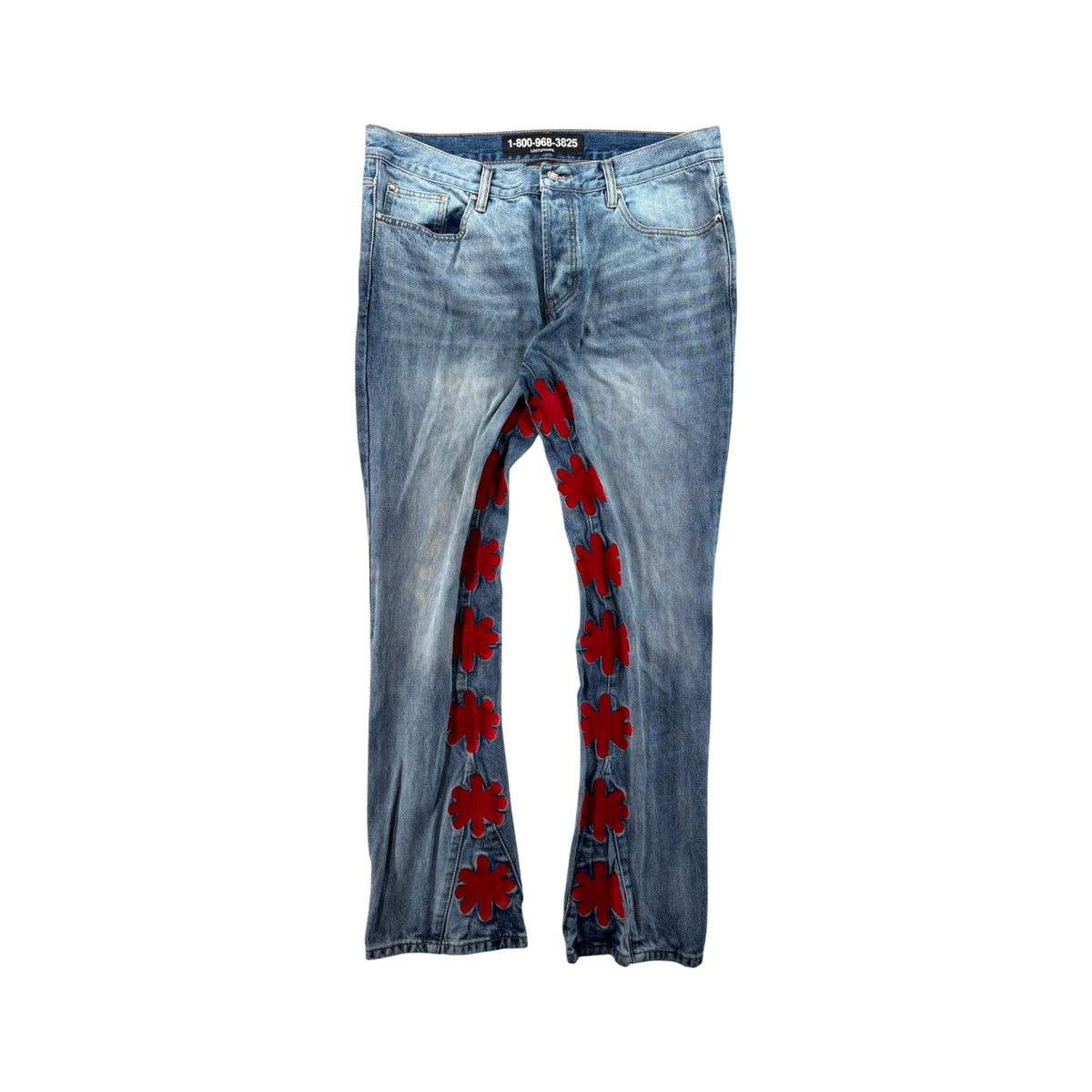 LOSTSHDWS Light Wash & Red Jeans