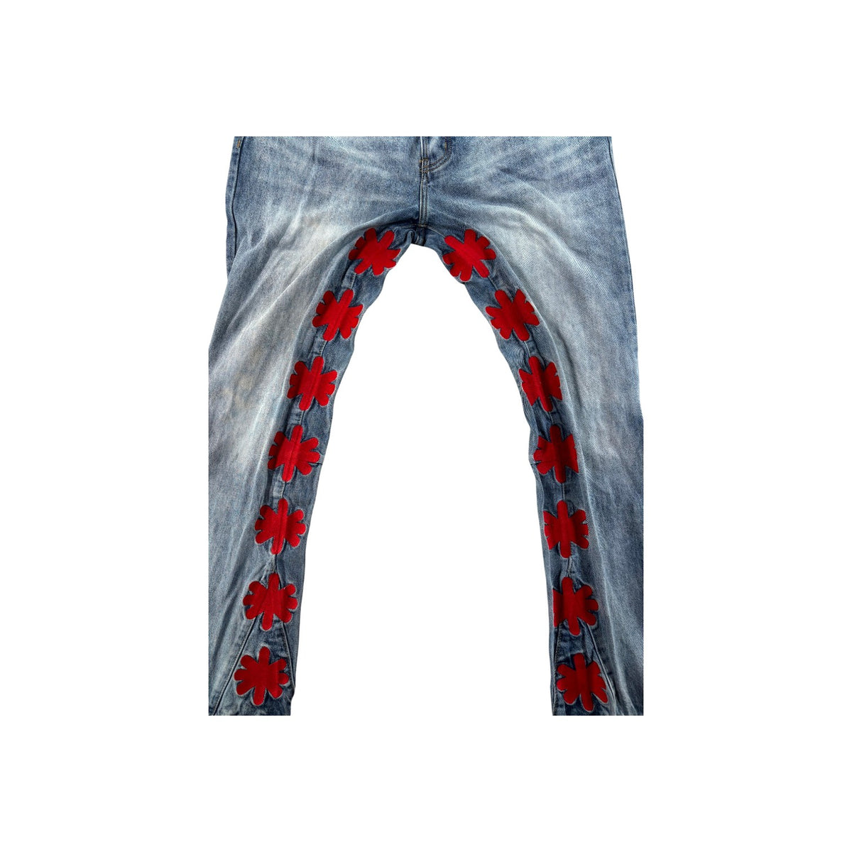 LOSTSHDWS Light Wash & Red Jeans