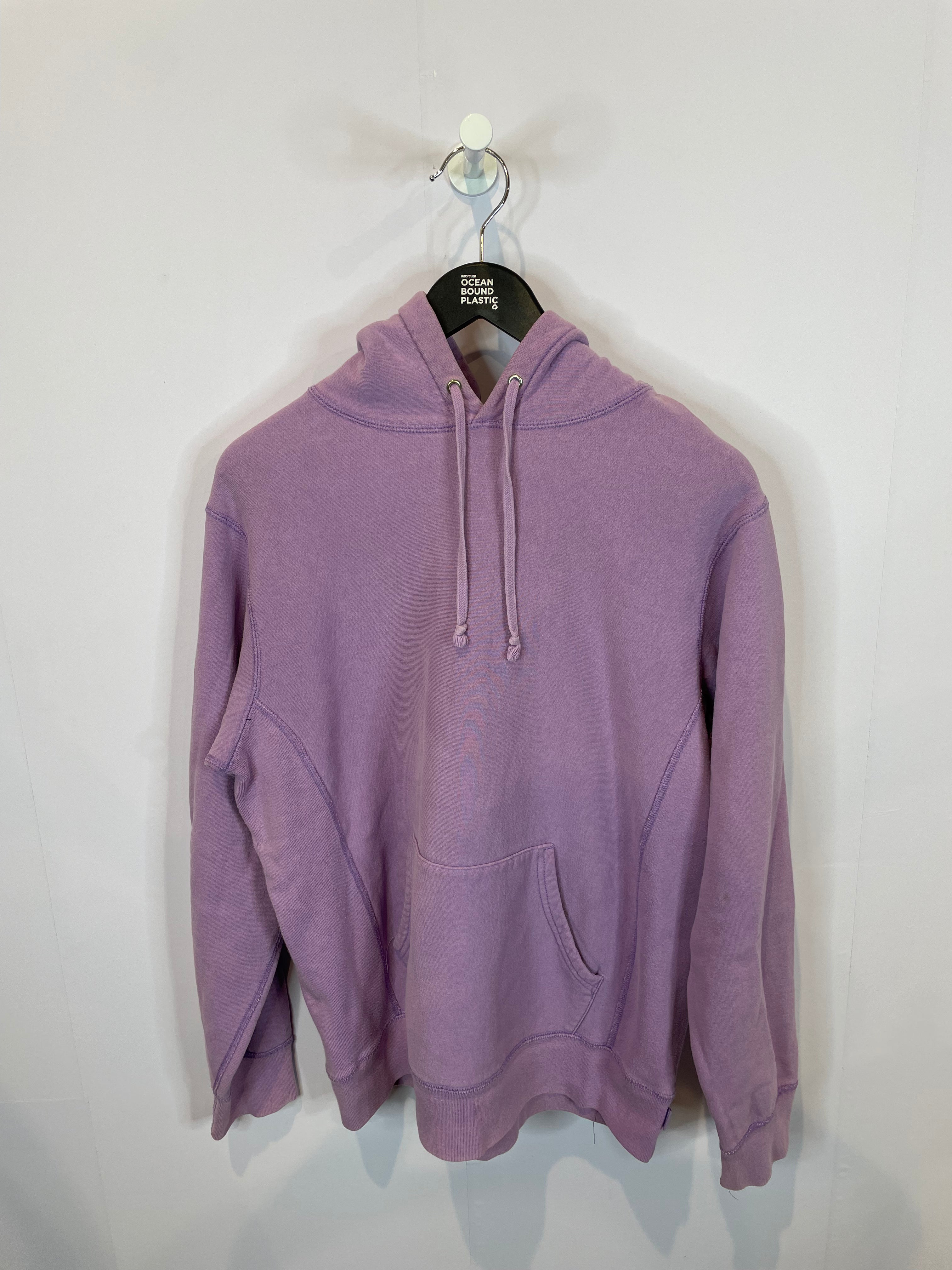 Supreme Sleeve Logo Hoodie Purple White Used Medium