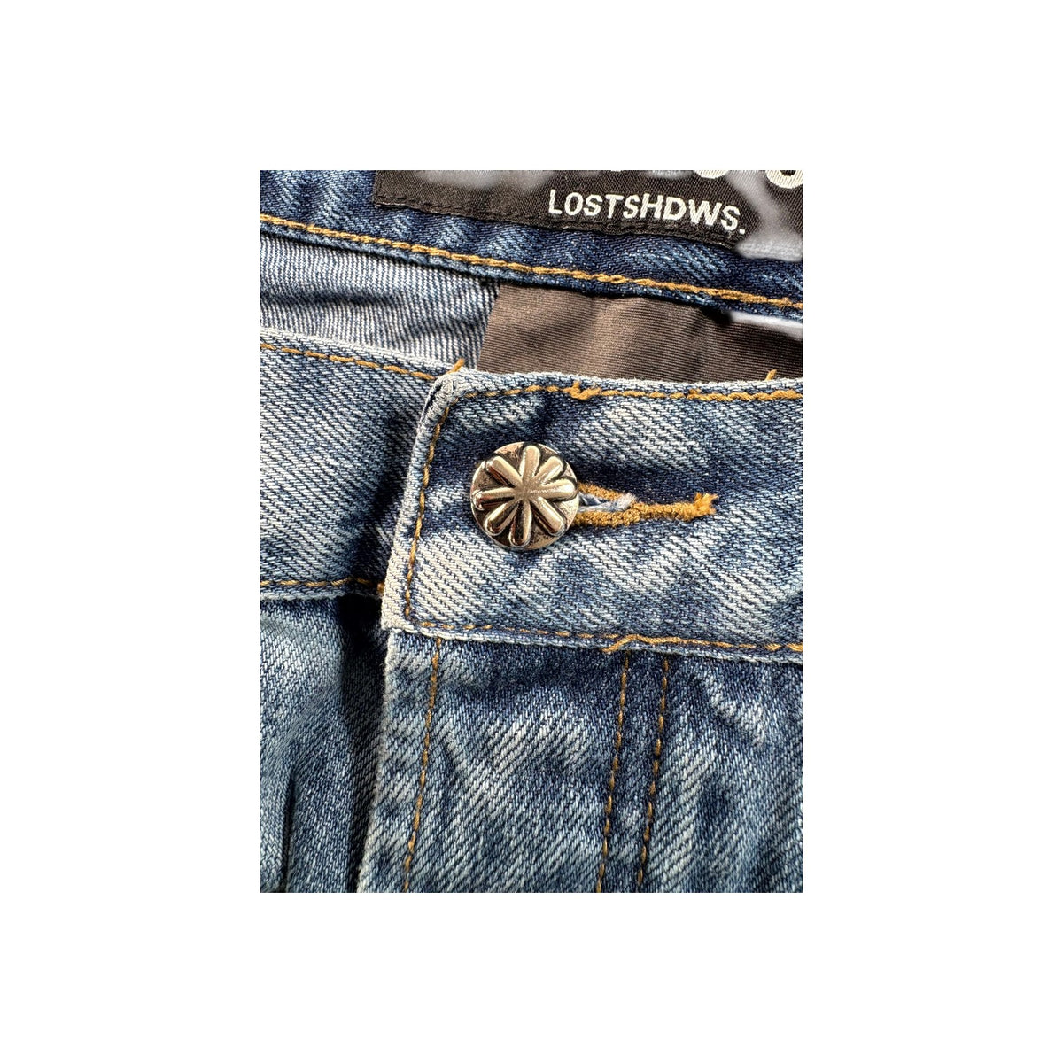 LOSTSHDWS Light Wash & Red Jeans