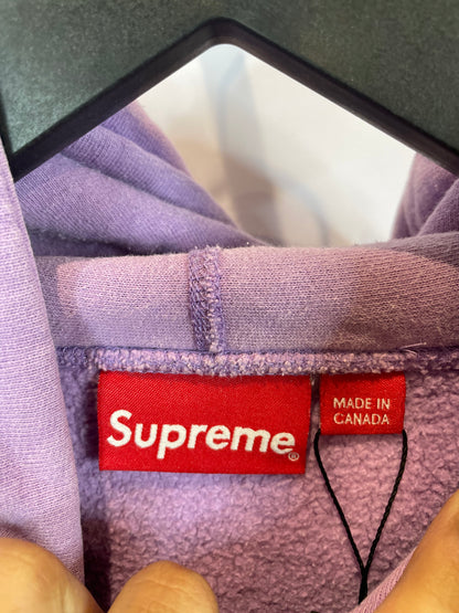 Supreme Sleeve Logo Hoodie Purple White Used Medium