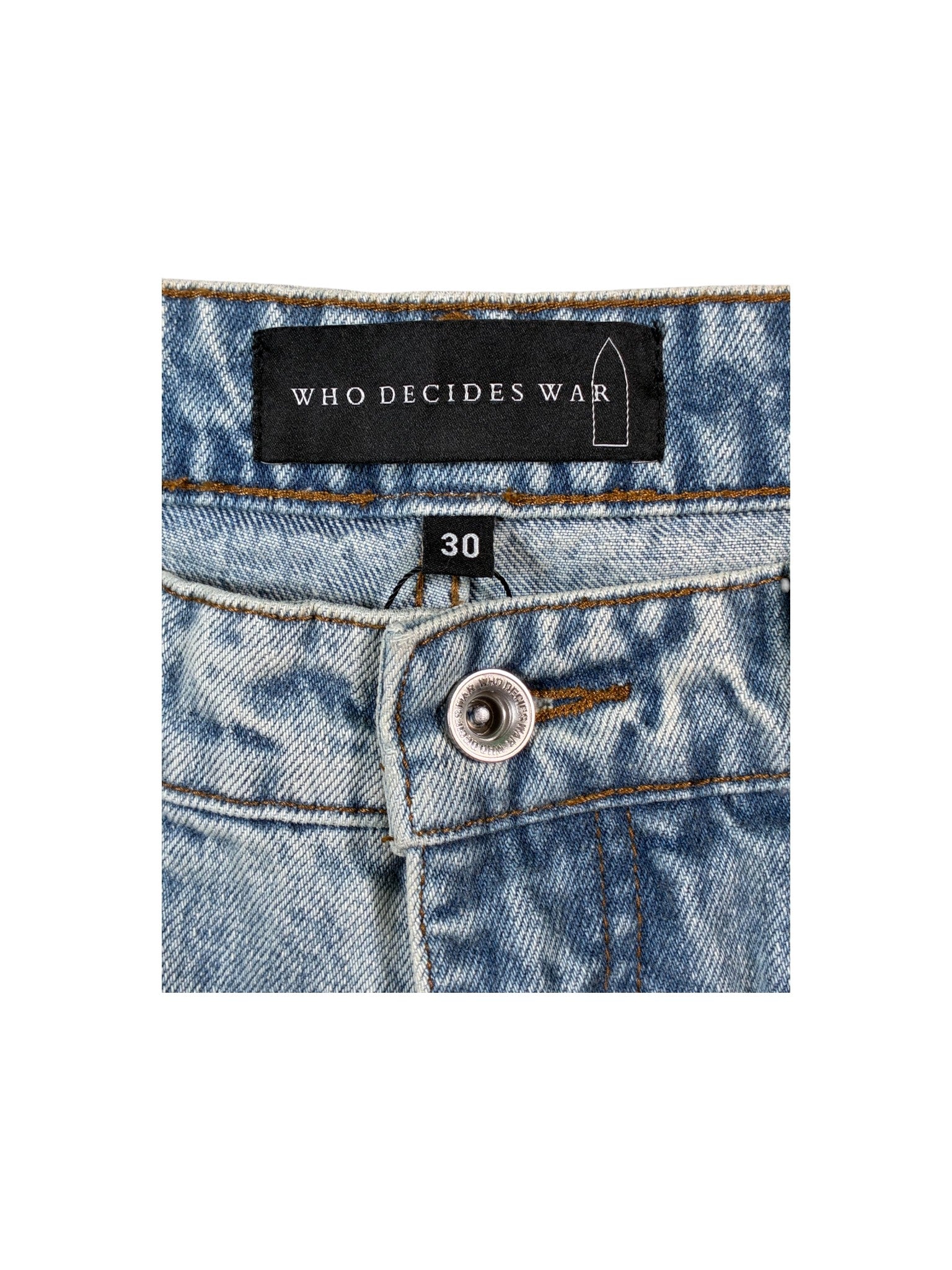 WDW Embroidered Lime Light Wash Jeans