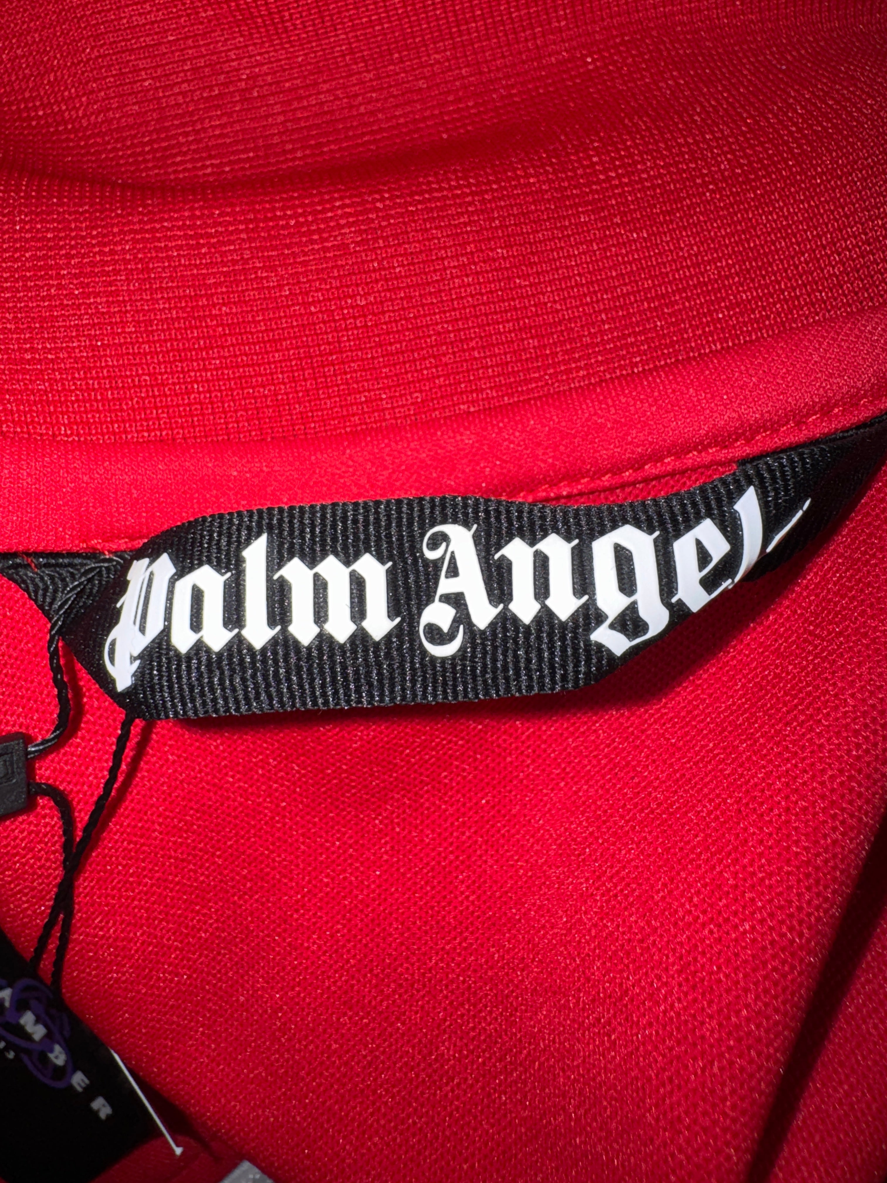 Palm Angels Red & White Track Hoodie